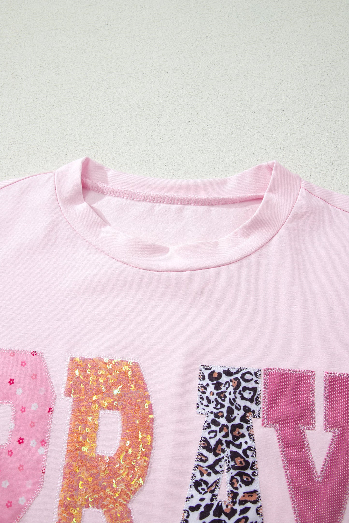 Pray Wild Leopard Sequin Tee