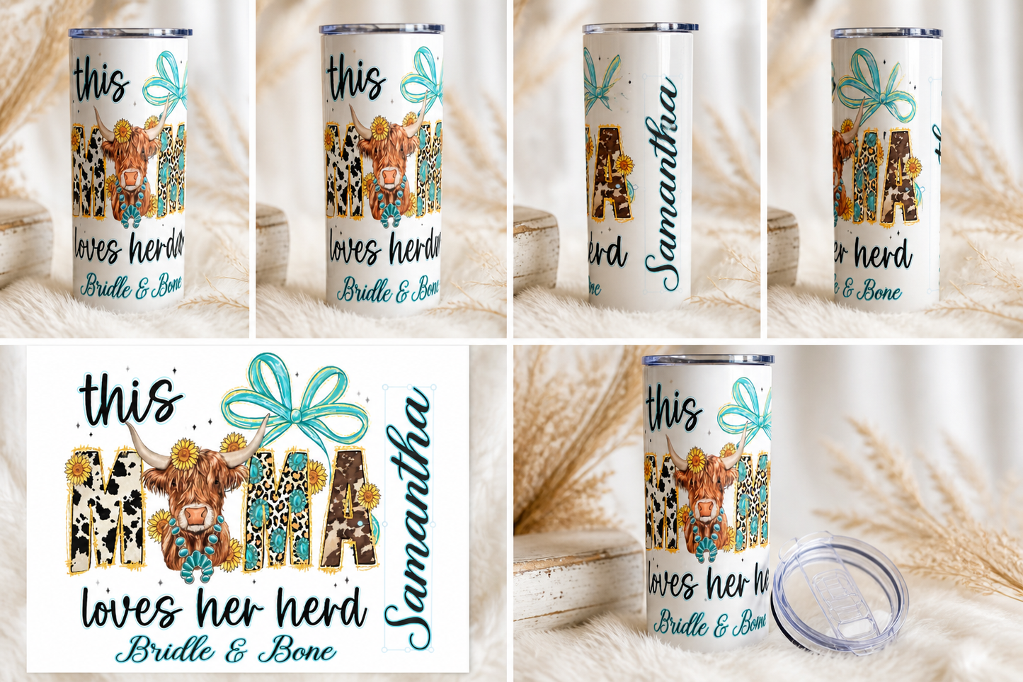 Custom Highland Cow “Mama” Tumbler