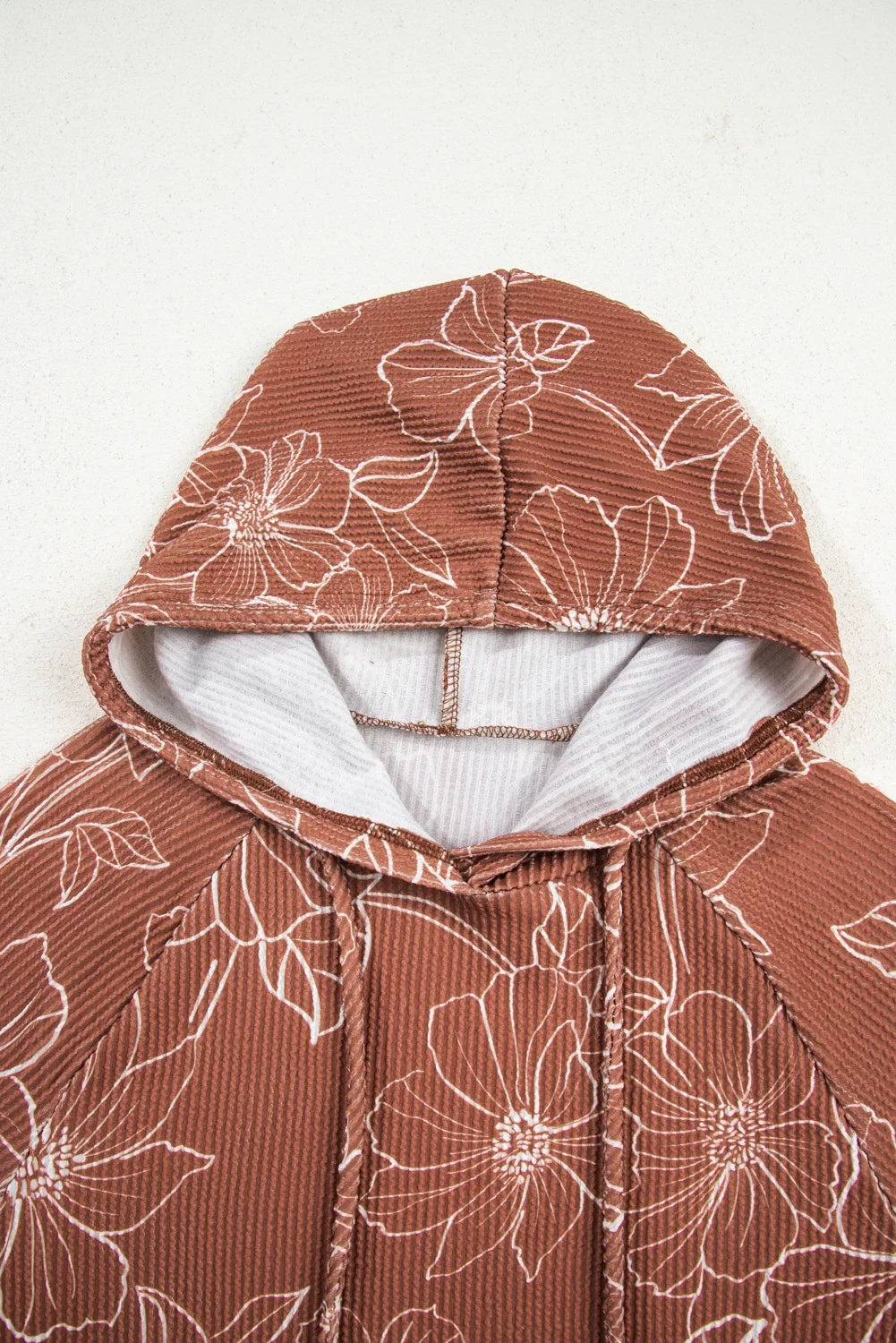 Rust & Wildflowers Textured Hoodie