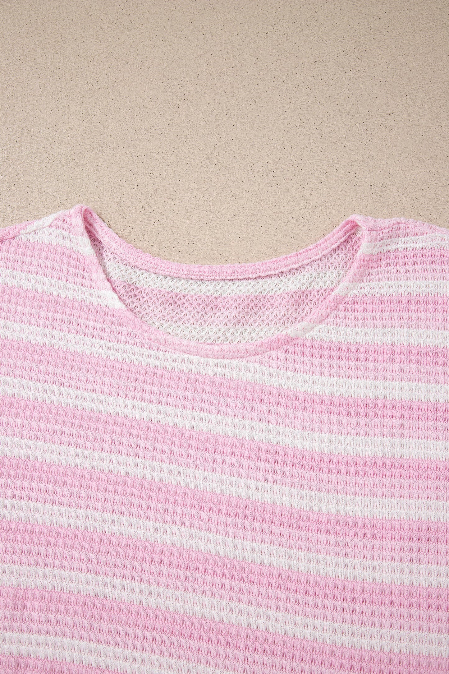 Pretty in Pink Waffle Knit Tee