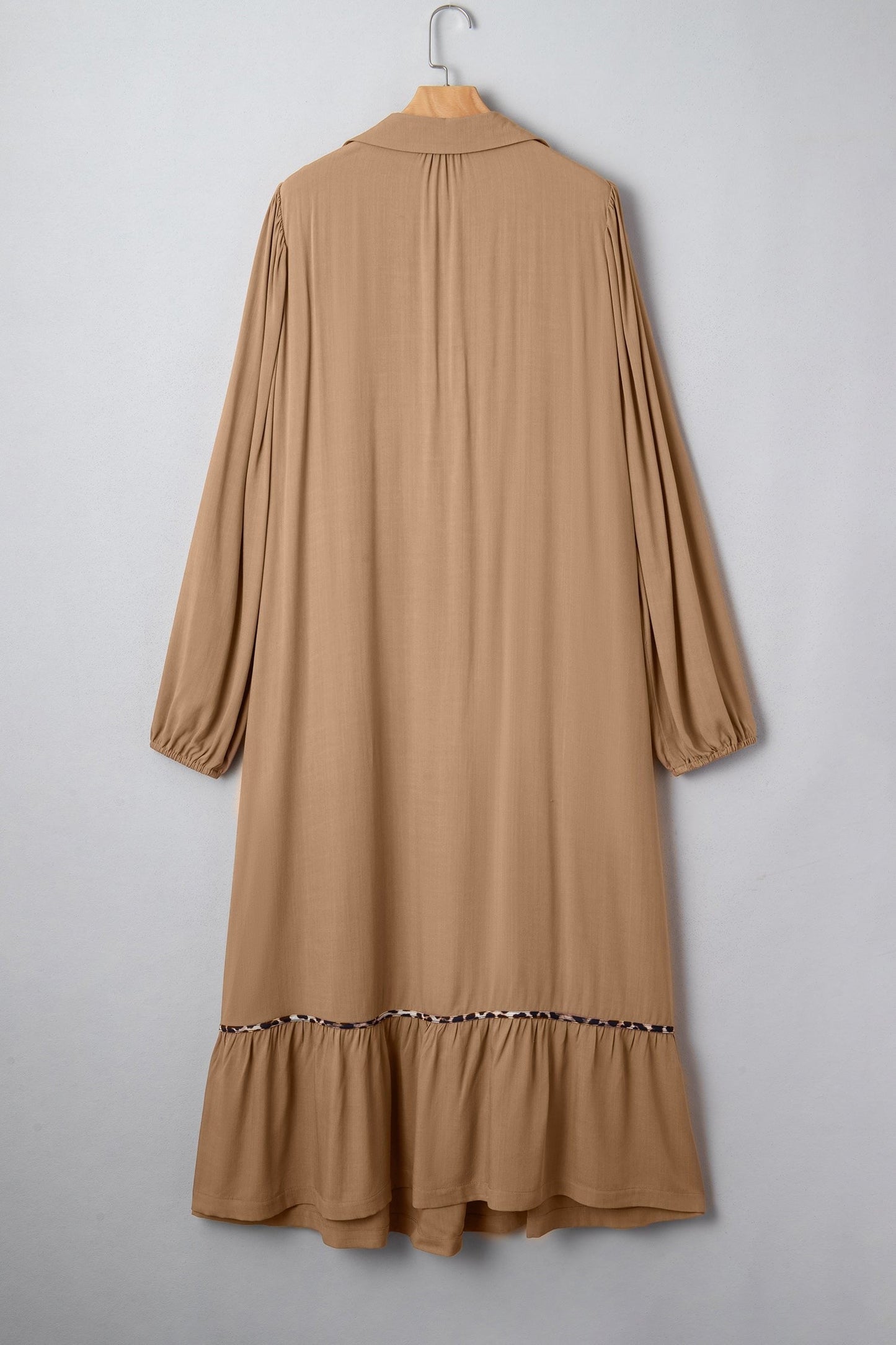 Wild Grace Leopard Trim Maxi Dress
