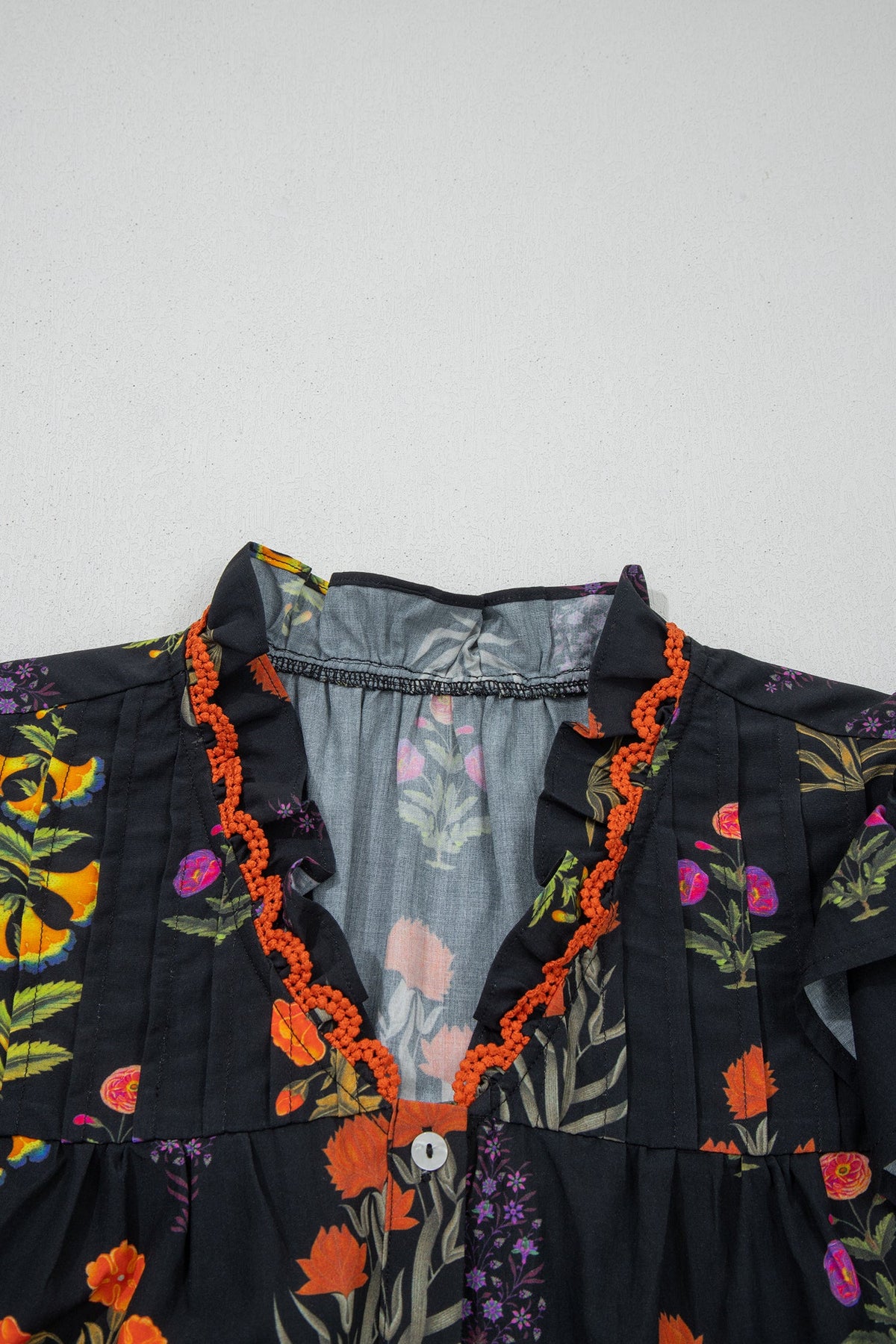 Wildflower Nights Lace-Trim Blouse