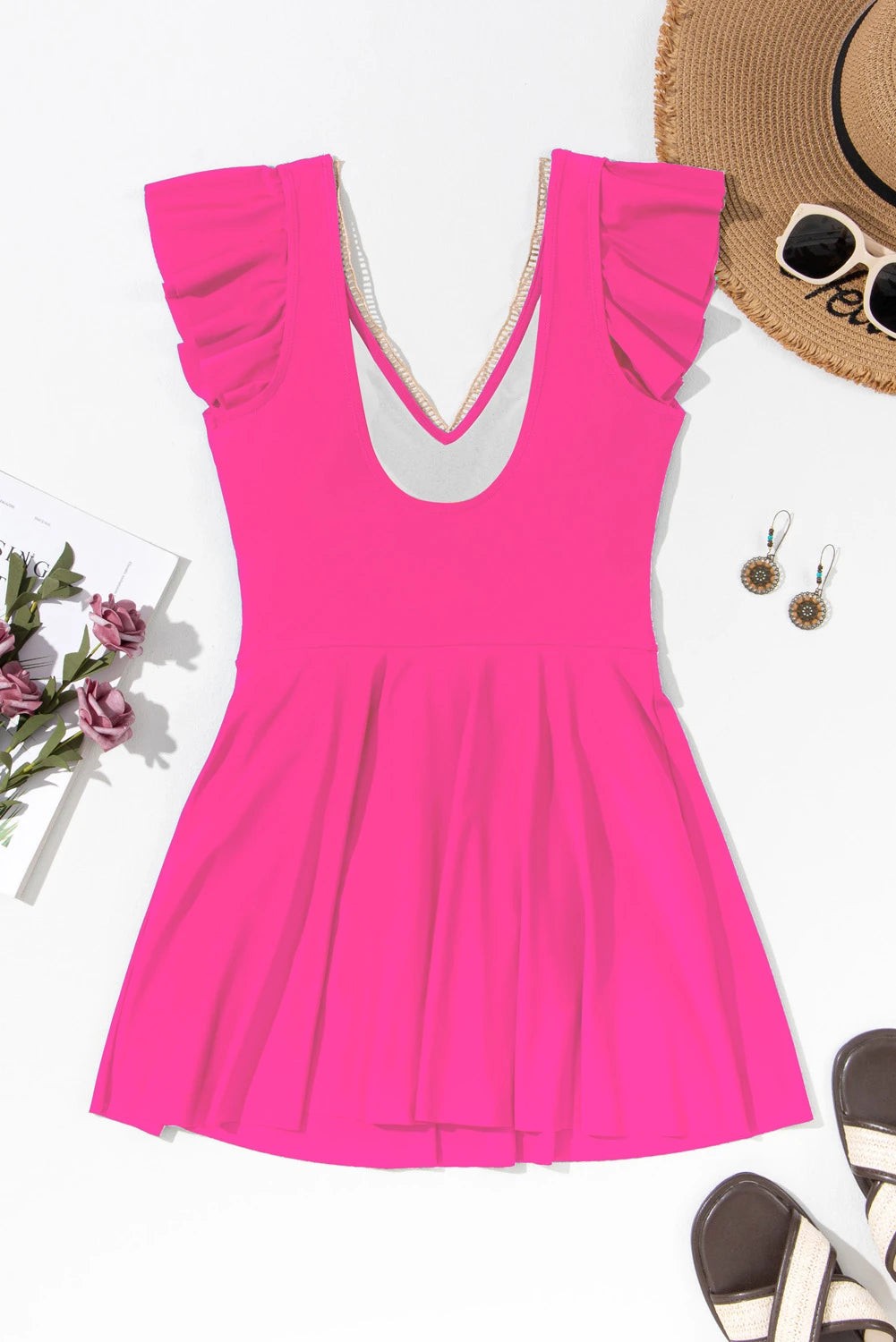 Coastal Grace Ruffle Swim Dress