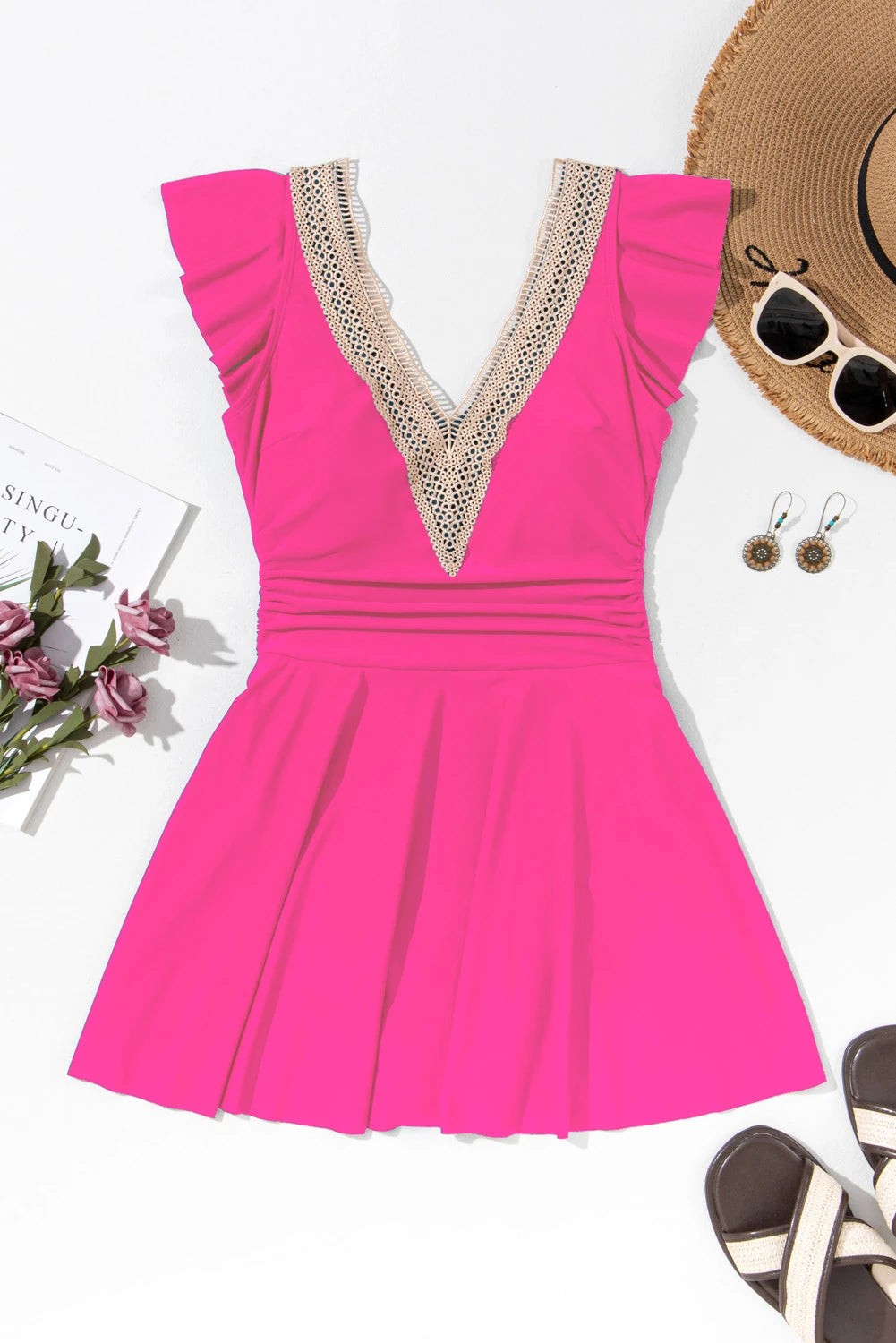 Coastal Grace Ruffle Swim Dress