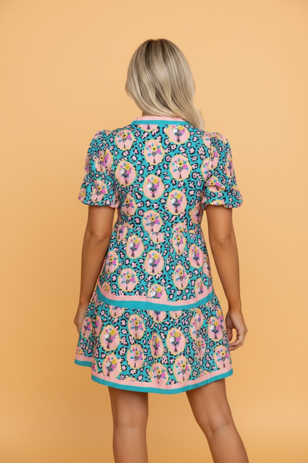 Wildflower & Leopard Mini Dress