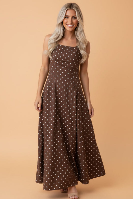 The Savannah Dot Maxi Dress