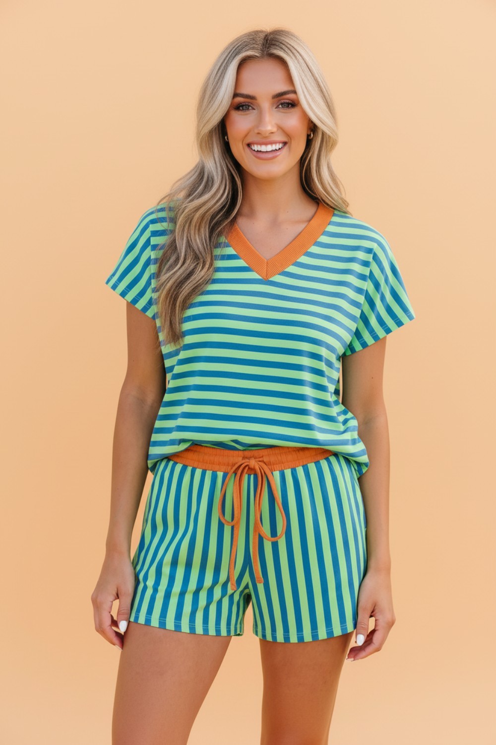 Sunny Days Striped Short Set