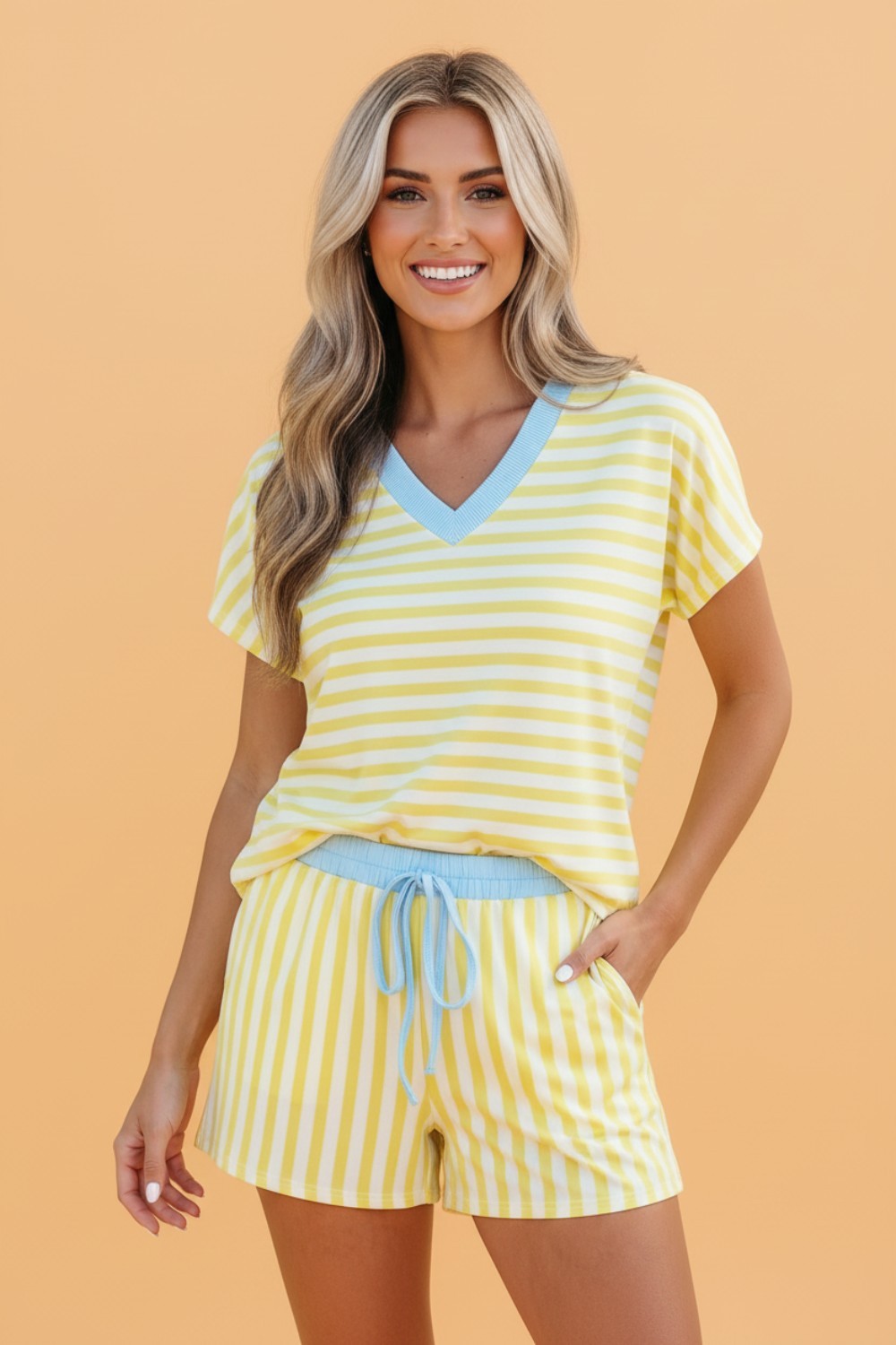 Sunny Days Striped Short Set