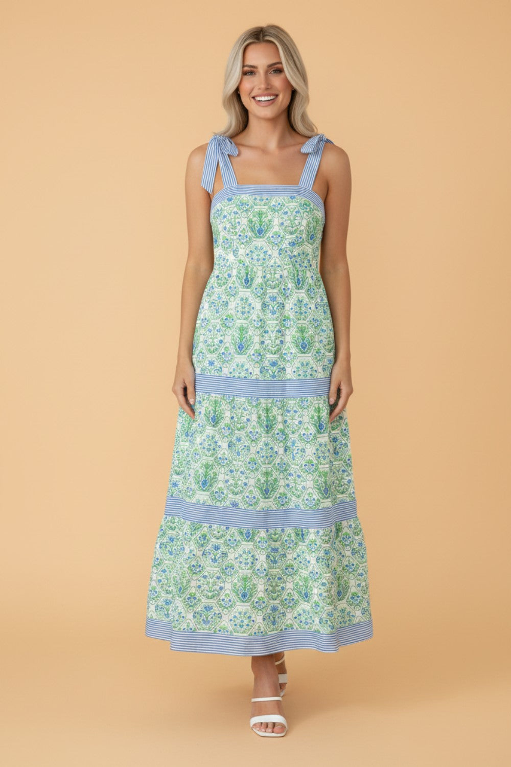 Prairie Bloom Patchwork Maxi Dress