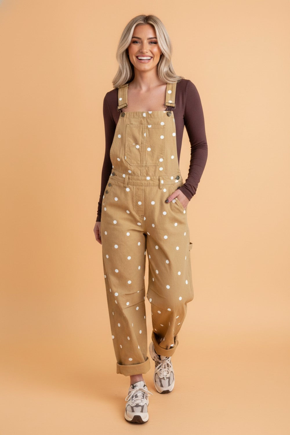 Prairie Dot Denim Overalls