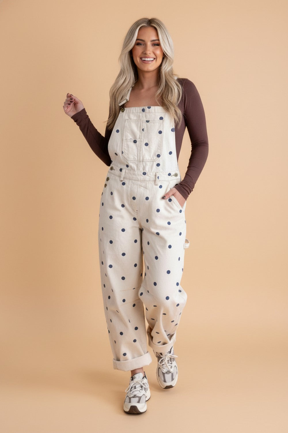 Prairie Dot Denim Overalls