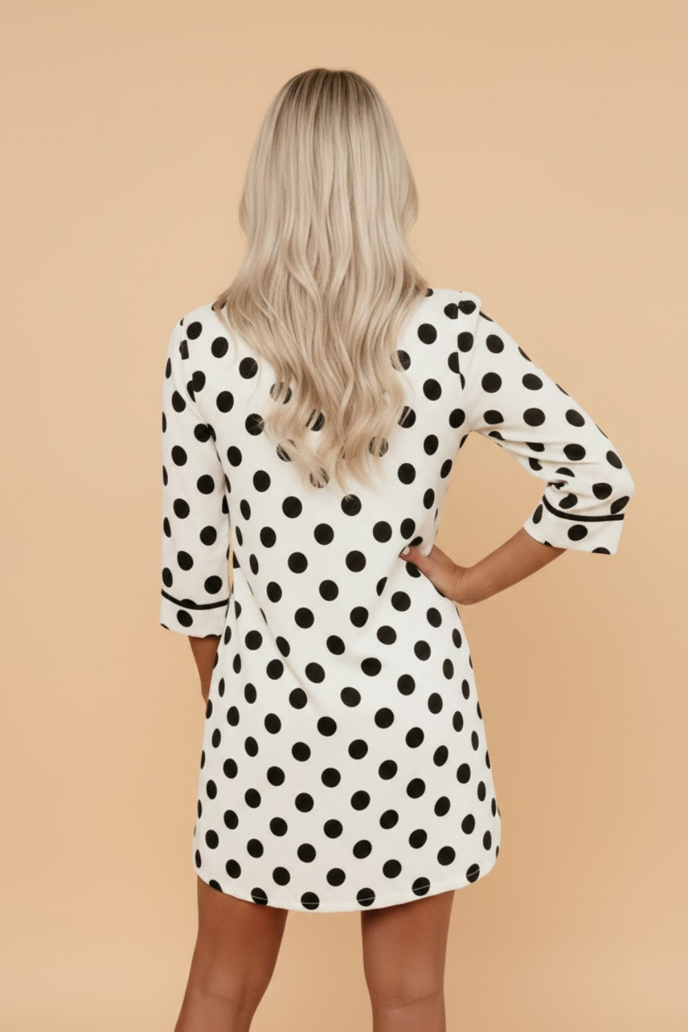 Magnolia Dot Contrast Mini Dress