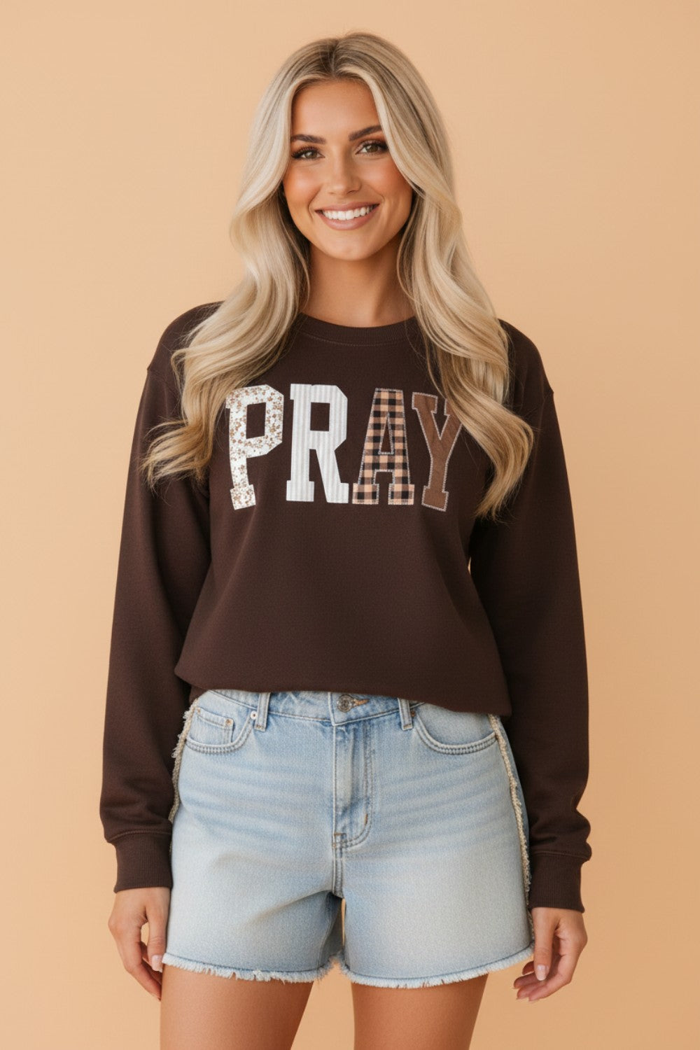 The Pray About It Patchwork Sweatshirt