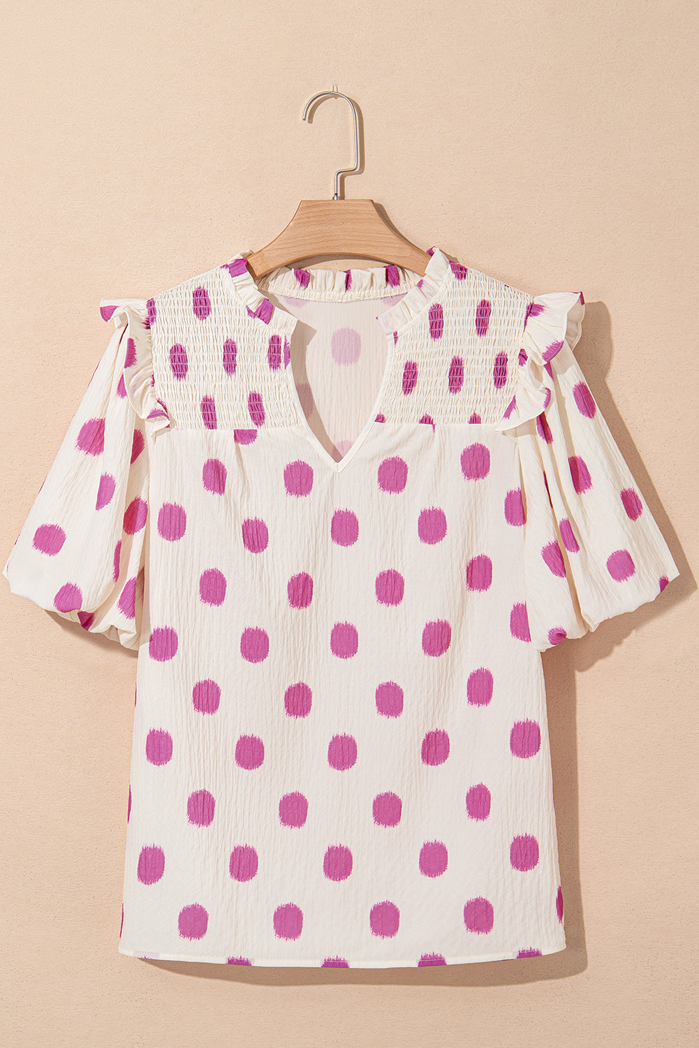 Darlin' Dots Balloon Sleeve Blouse