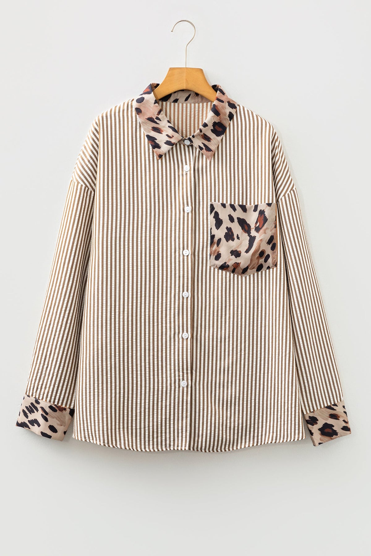 Wildwood Stripe & Leopard Shirt