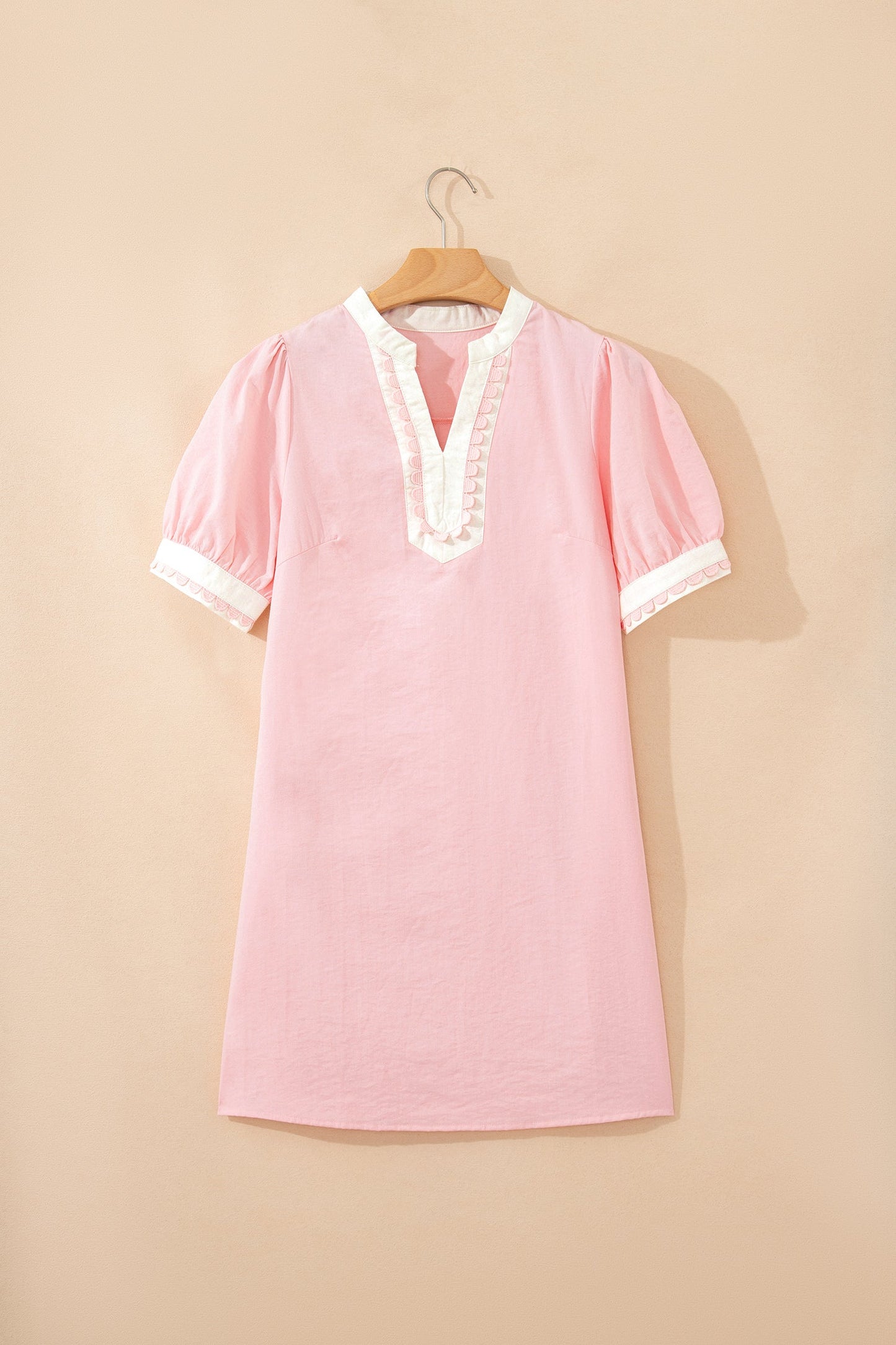 Blushing Belle Scallop Mini Dress