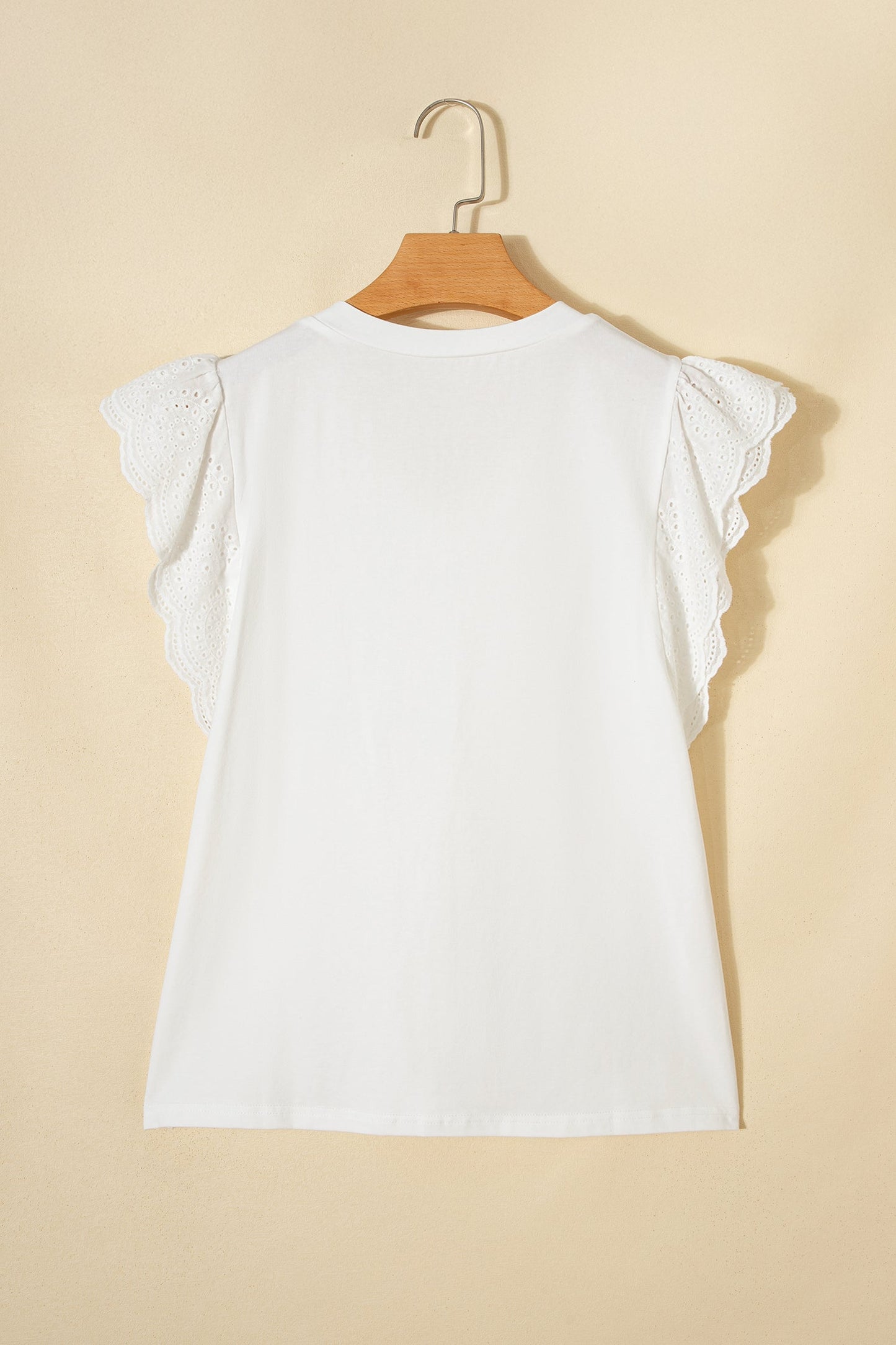 Sweet Magnolia Eyelet Sleeve Tee