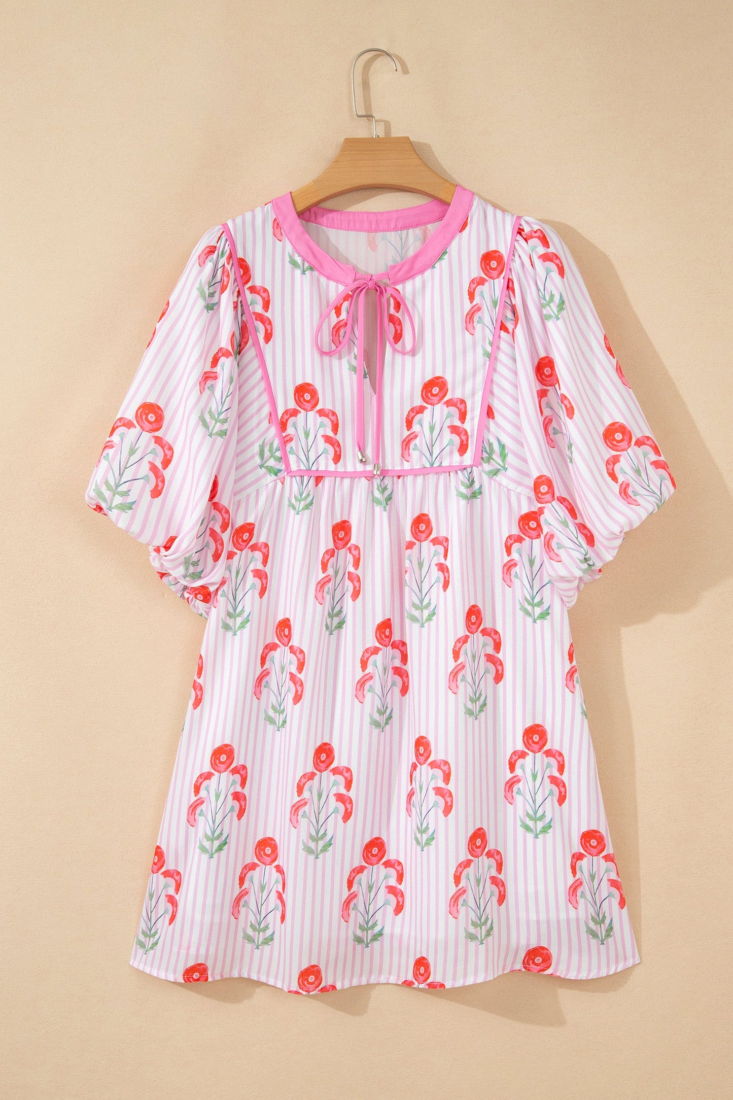 Pink Prairie Floral Mini Dress