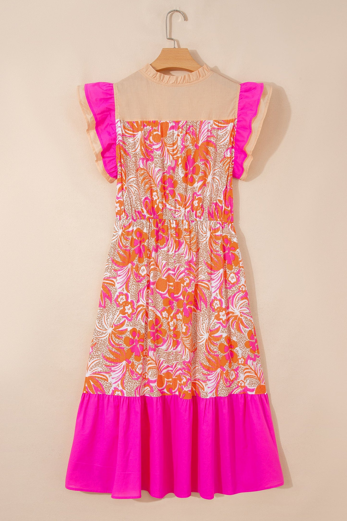 Wildflower Sunset Ruffle Midi Dress