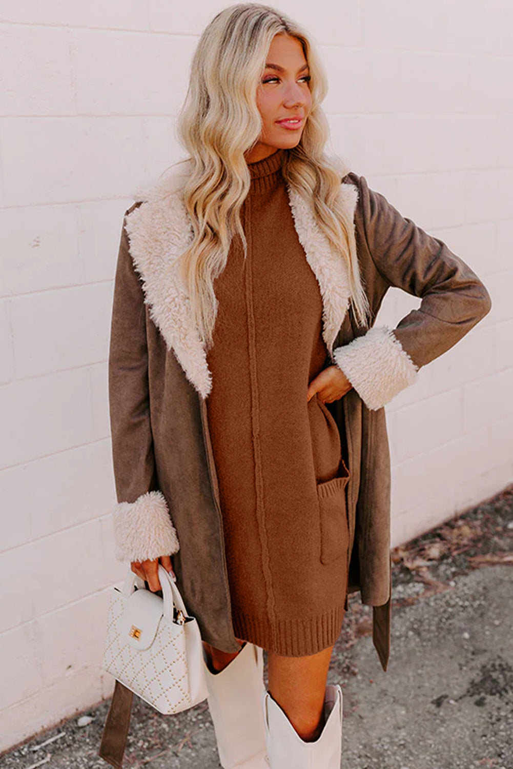 Saddlewood Ribbed Sweater Dress