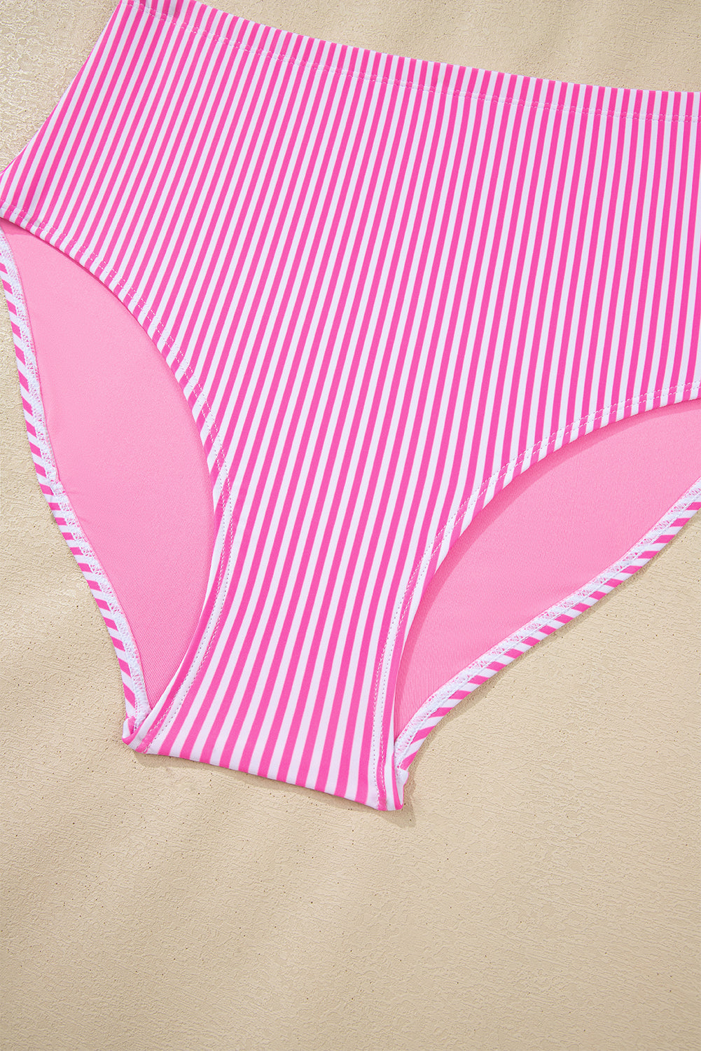 Pink Sunset Stripe Bikini Set