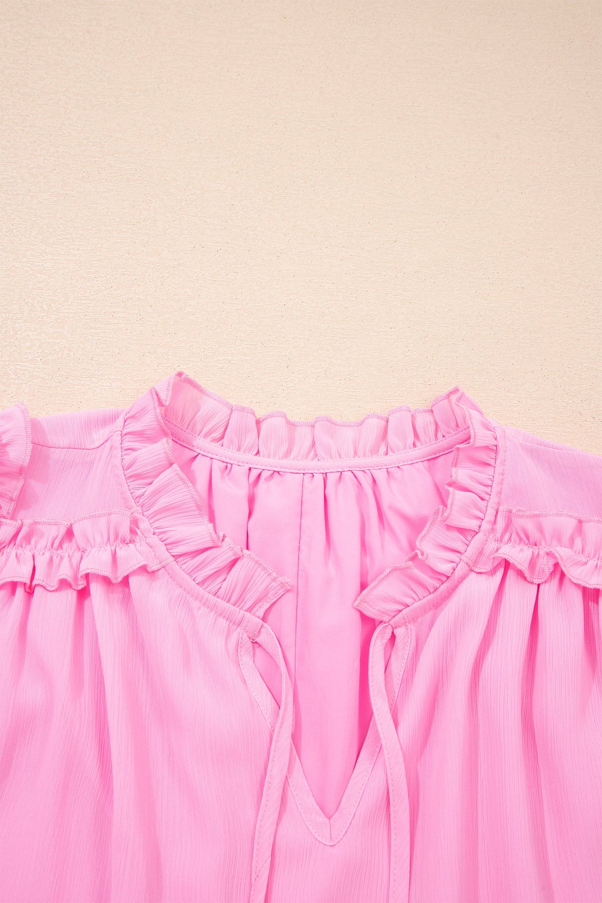 Pink Prairie Ruffle Tassel Blouse