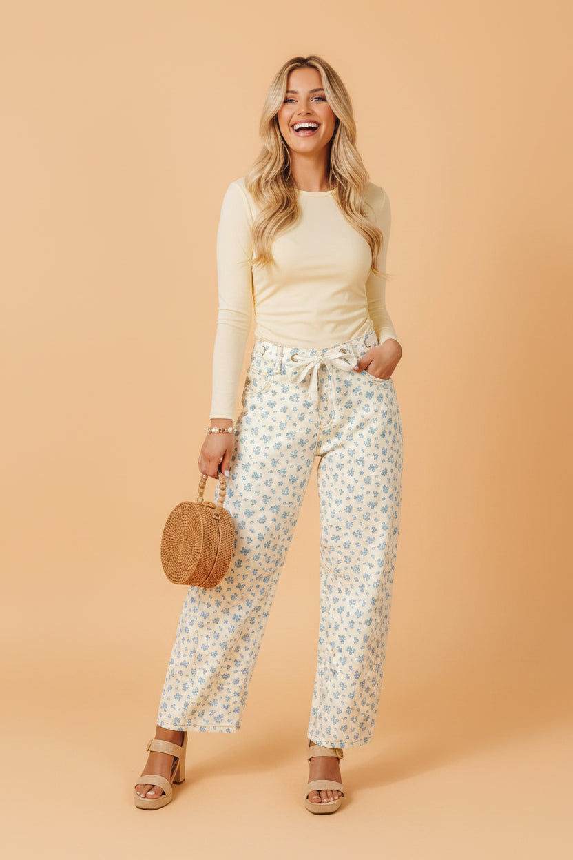 Wildflower Way Barrel Jeans