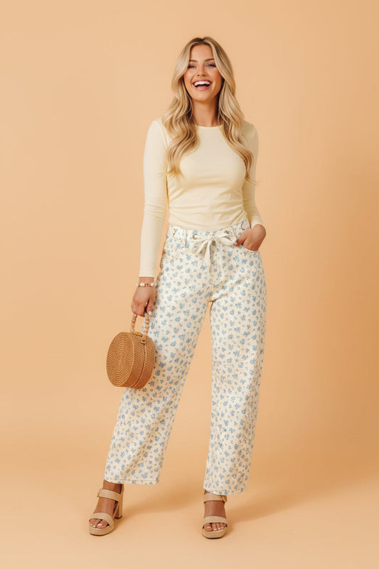 Wildflower Way Barrel Jeans