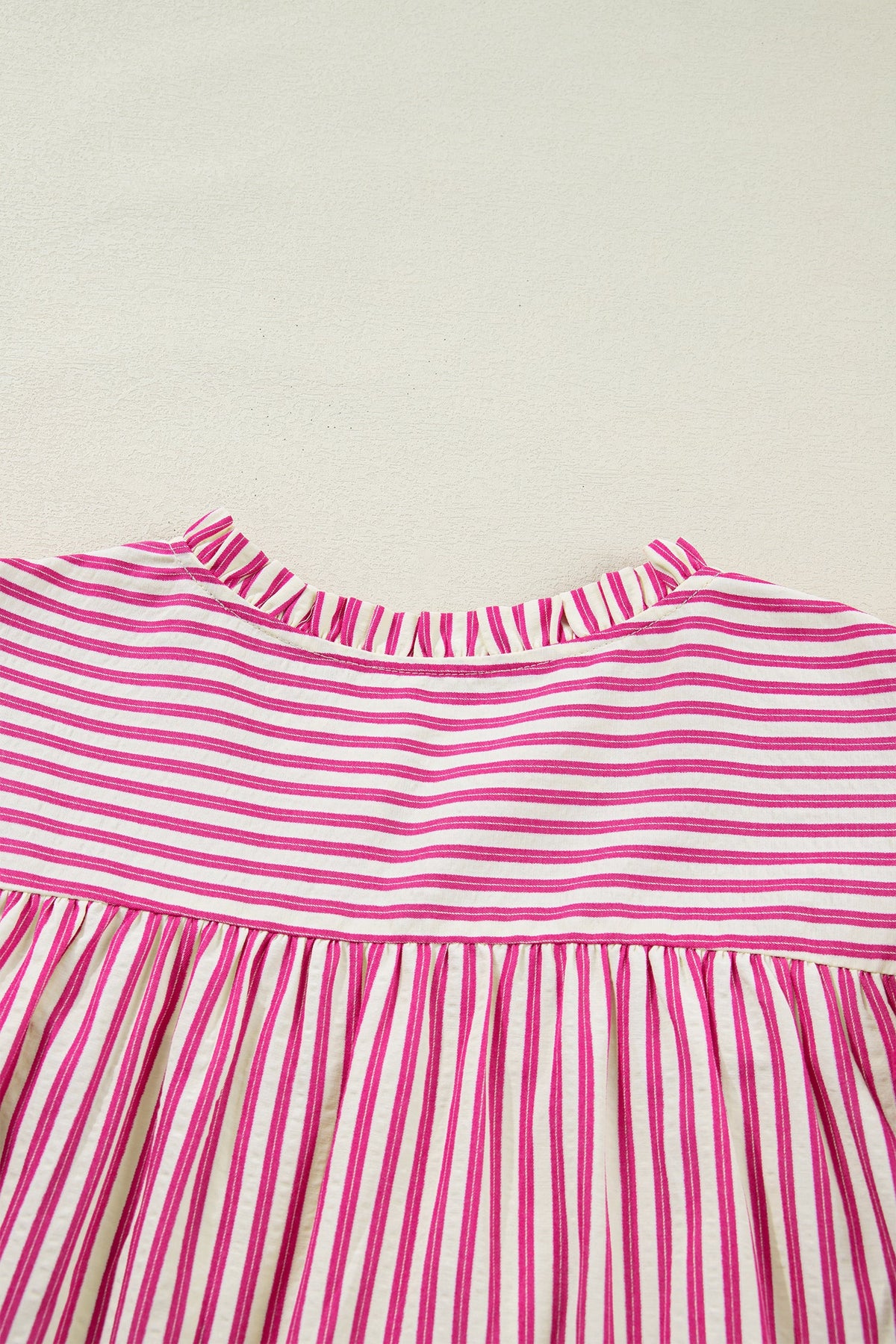 Pink Prairie Stripe Ruffle Blouse