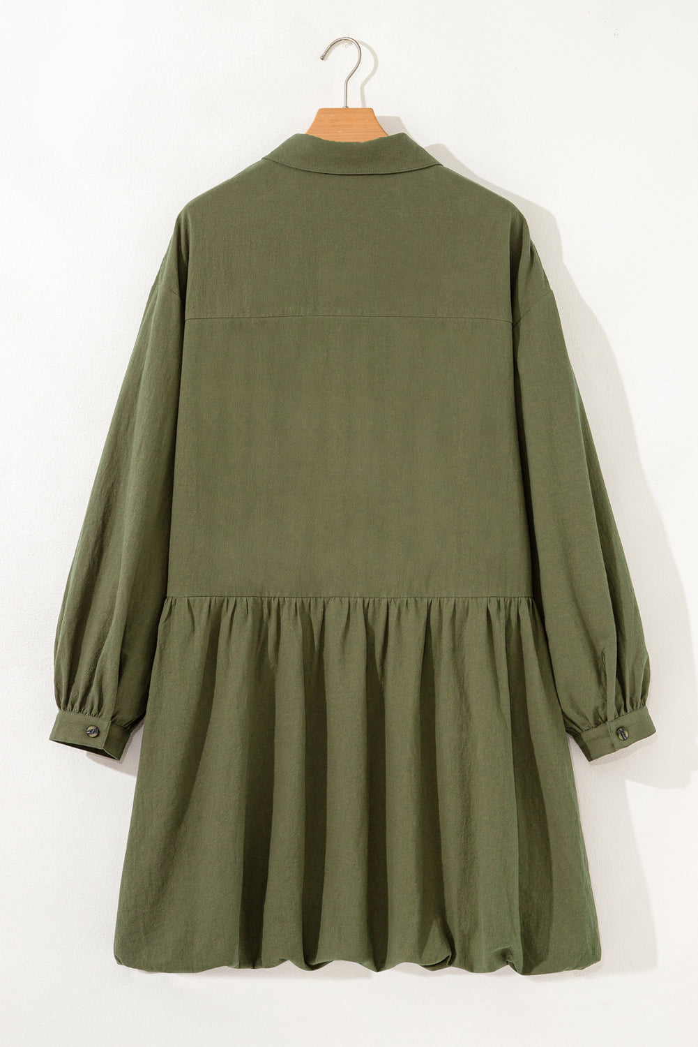 Willow Creek Olive Ruffle Dress