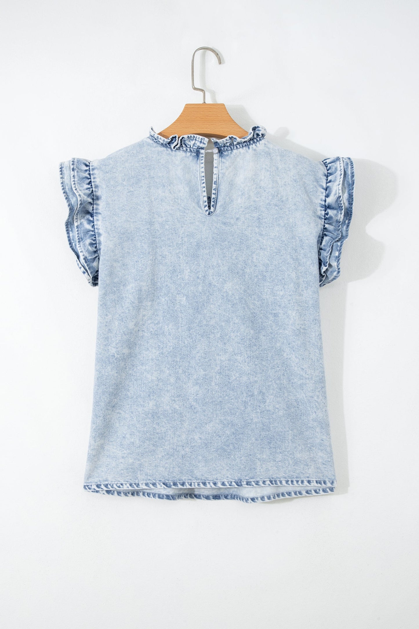 Blue Ridge Ruffle Denim Top