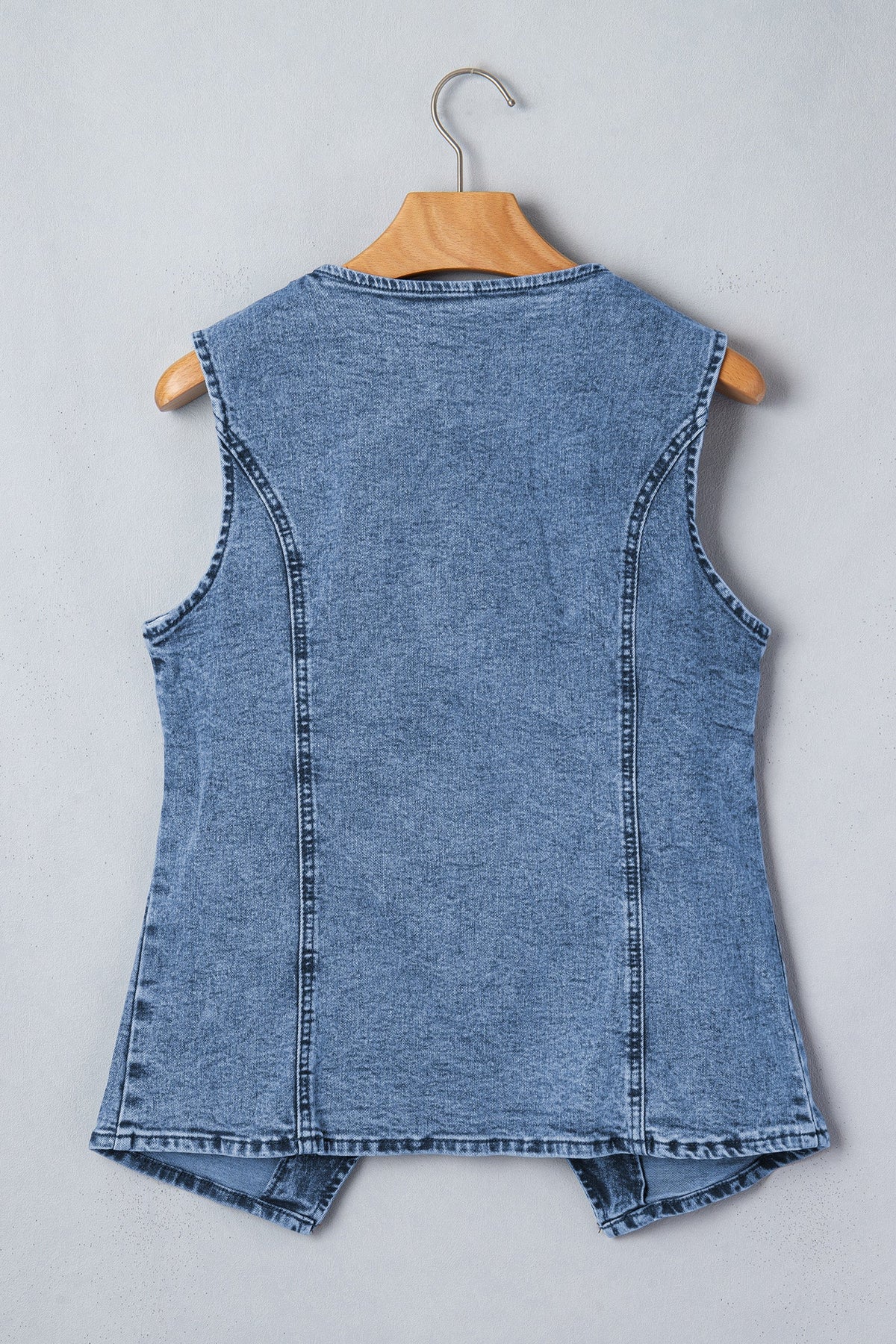 High Plains Denim Button-Front Vest