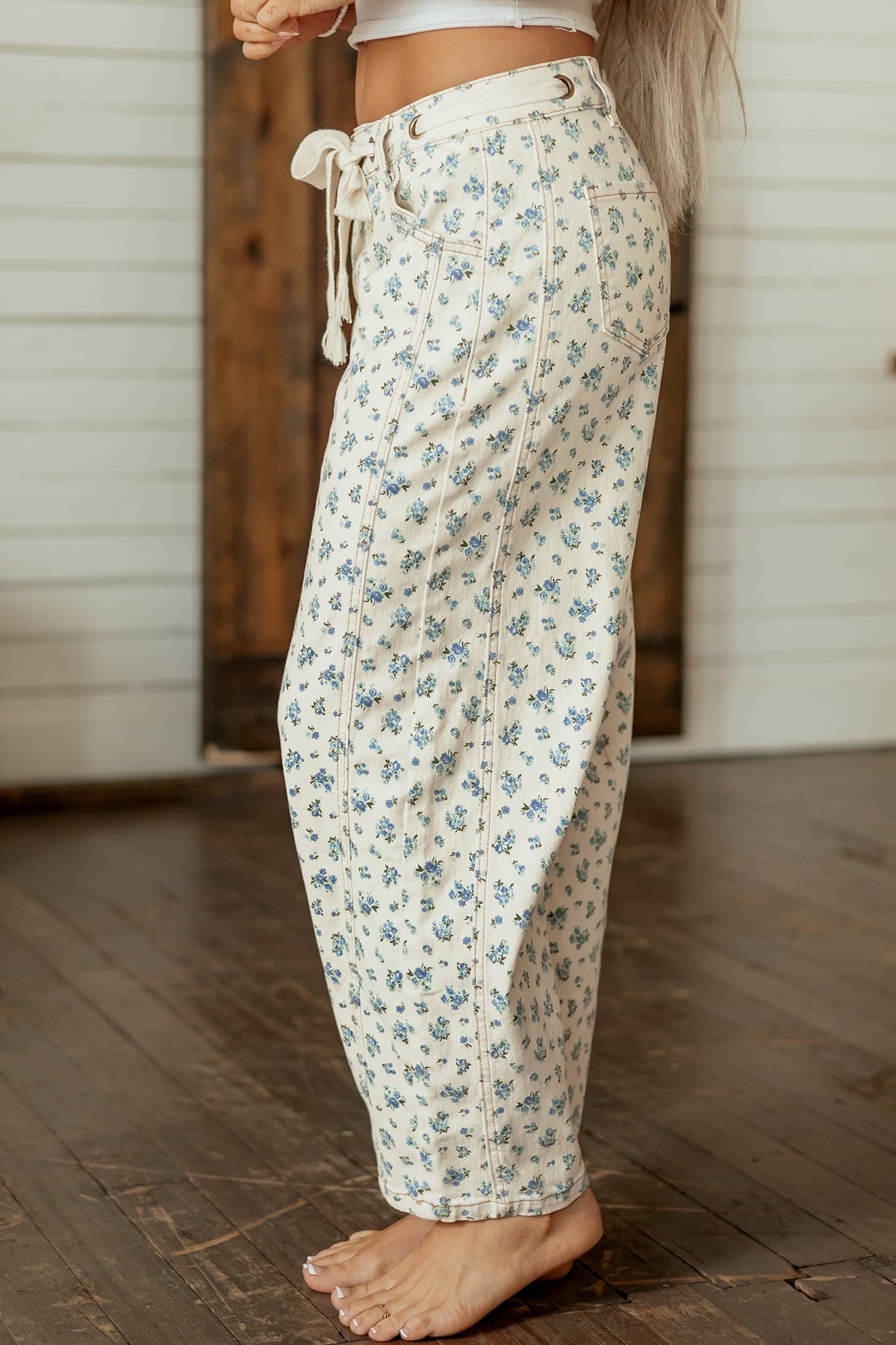 Wildflower Way Barrel Jeans