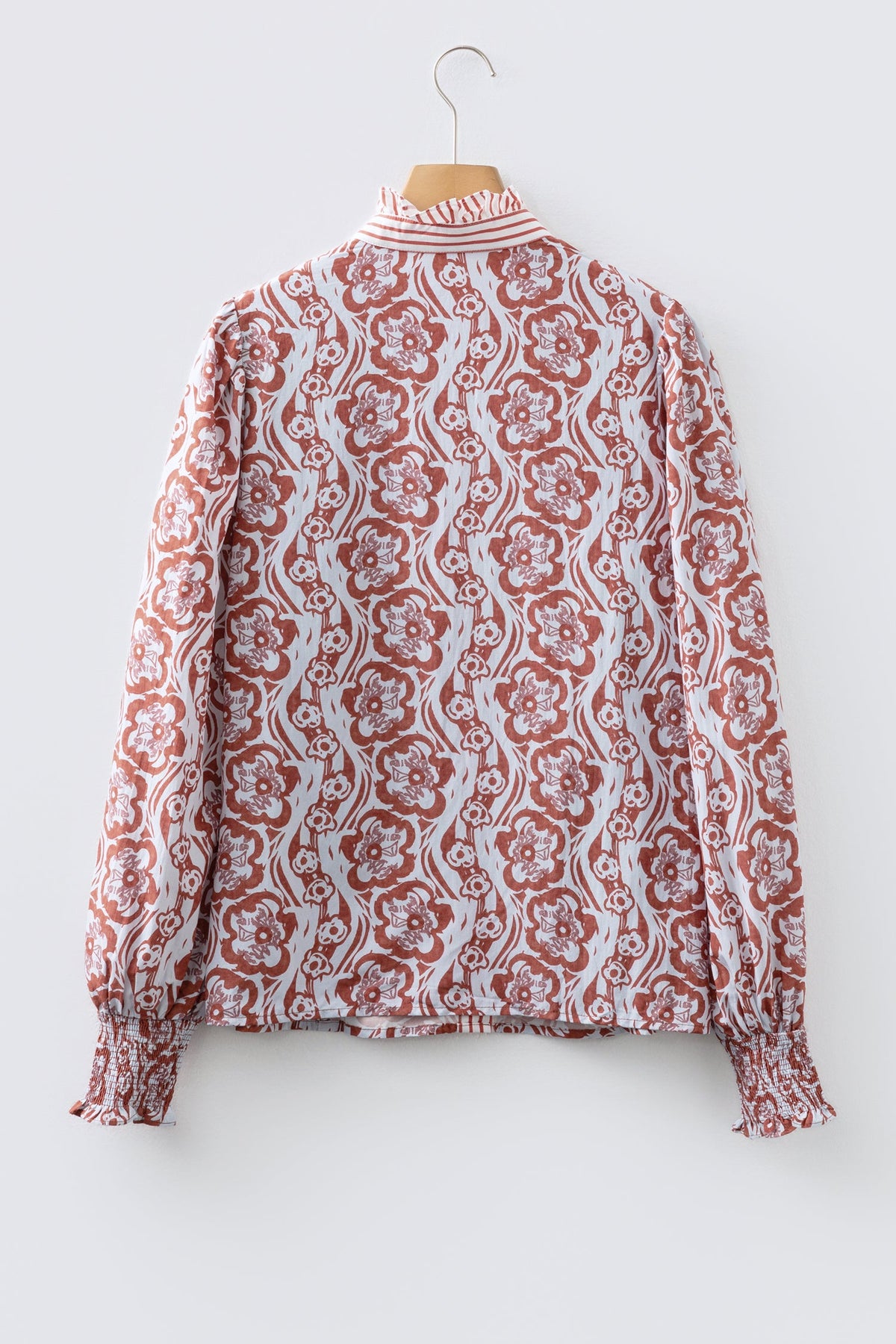 Rust & Roses Ruffle Blouse