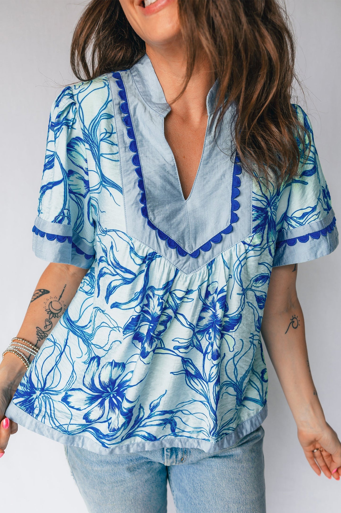Bluebell Ricrac Floral Blouse