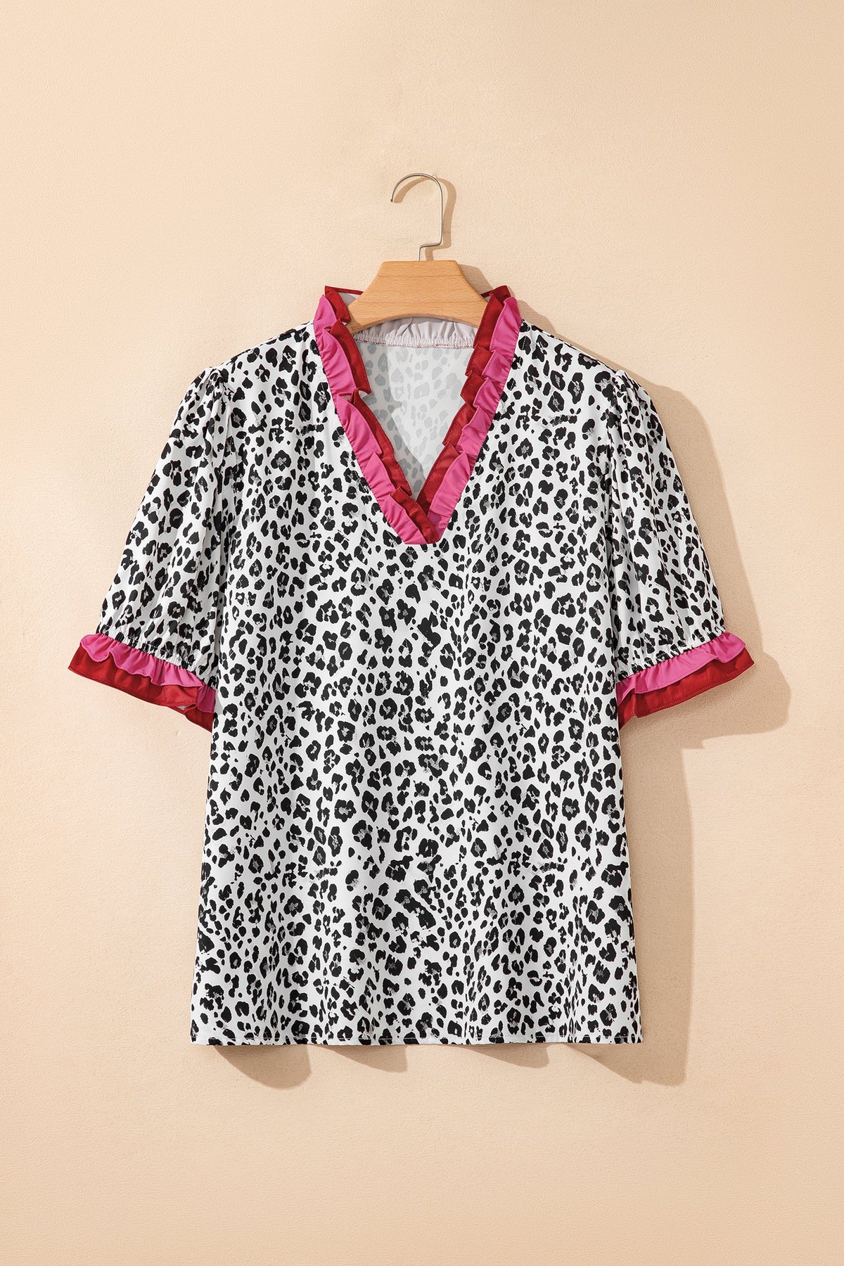 Wild Heart Ruffle Leopard Blouse