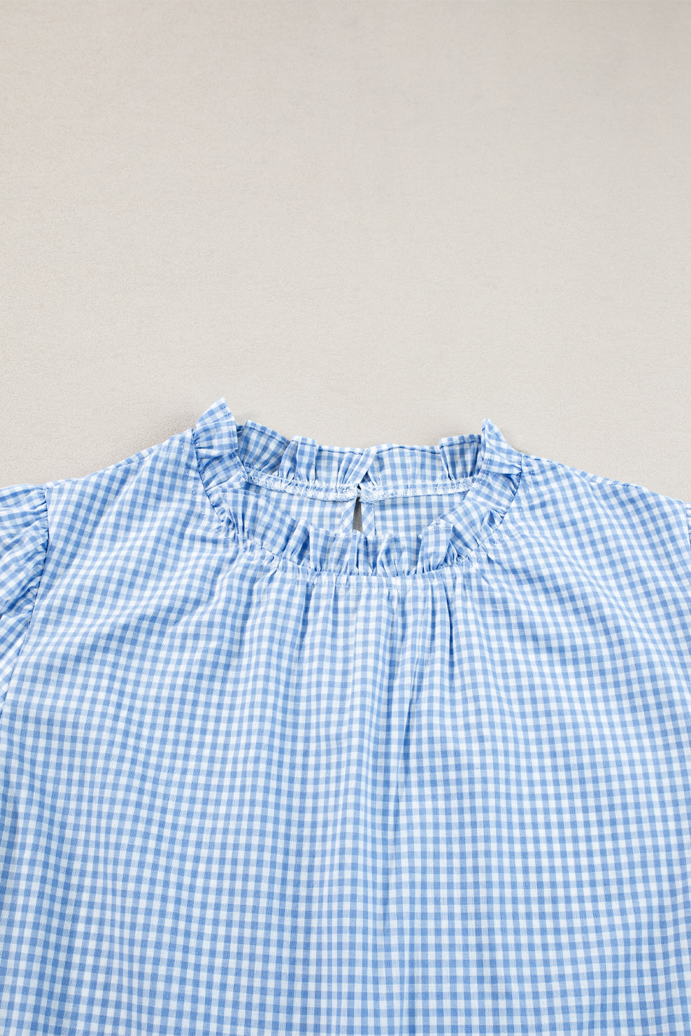 Bluebell Gingham Floral Puff Sleeve Blouse