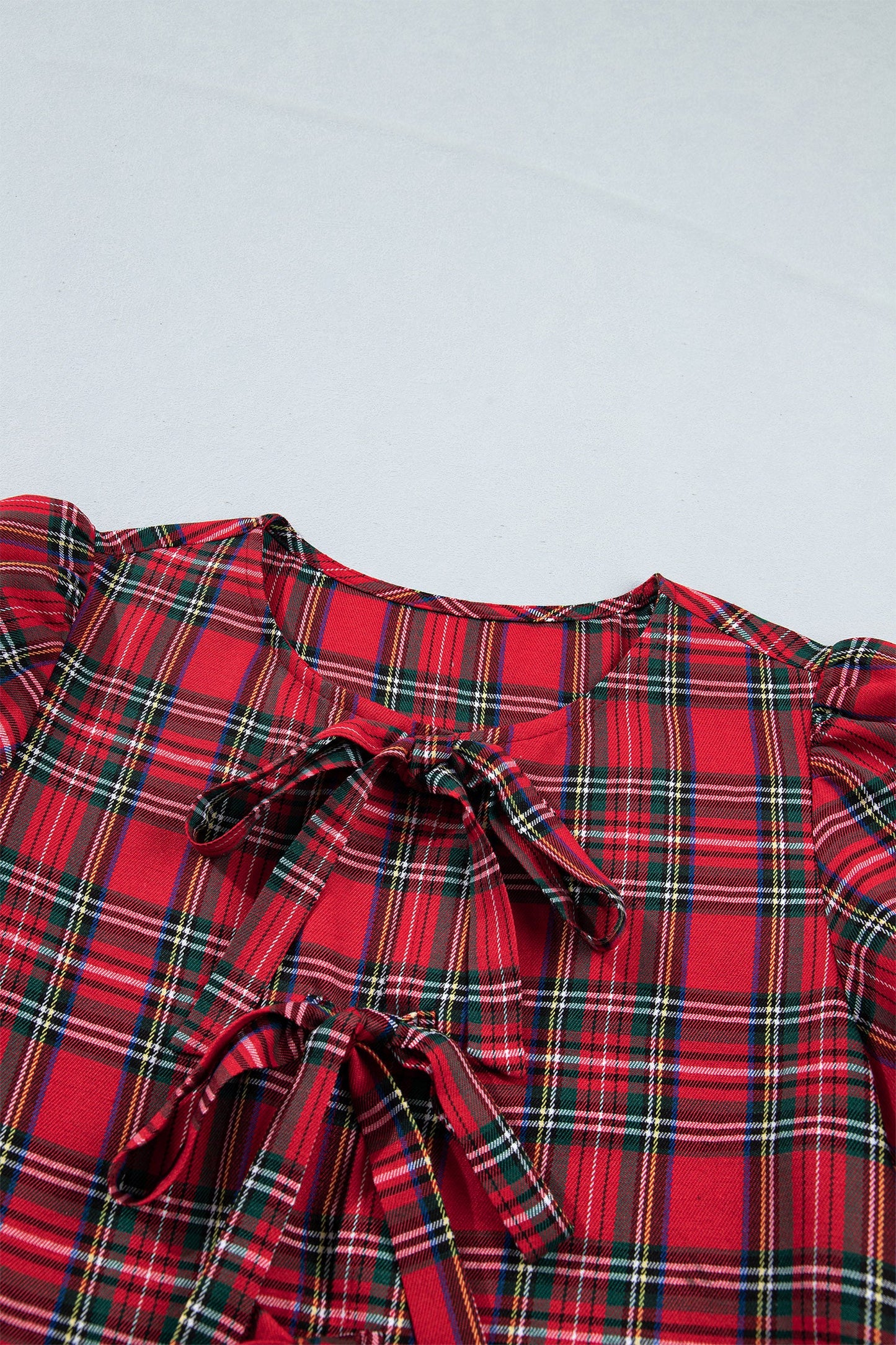 Red River Plaid Bow Dress