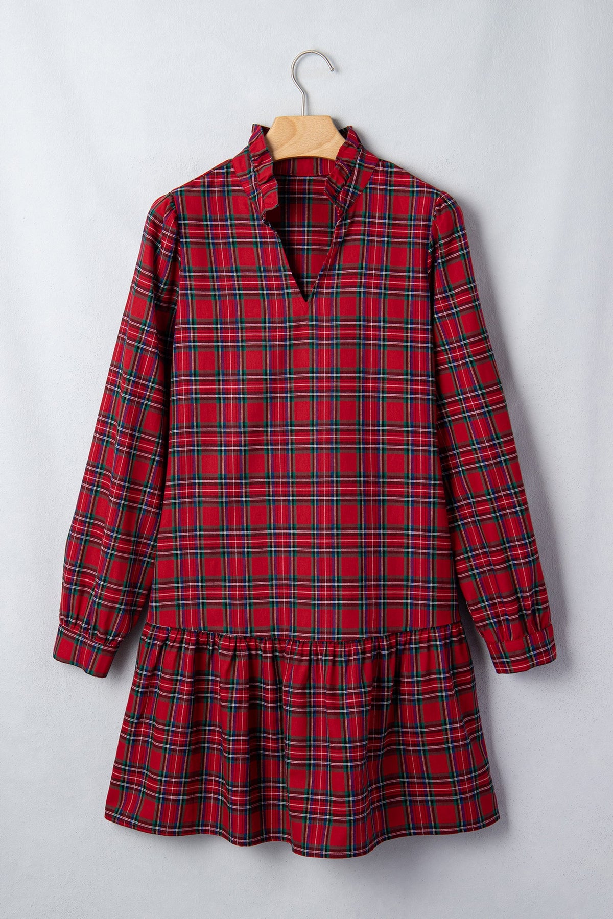 The Red River Plaid Mini Dress