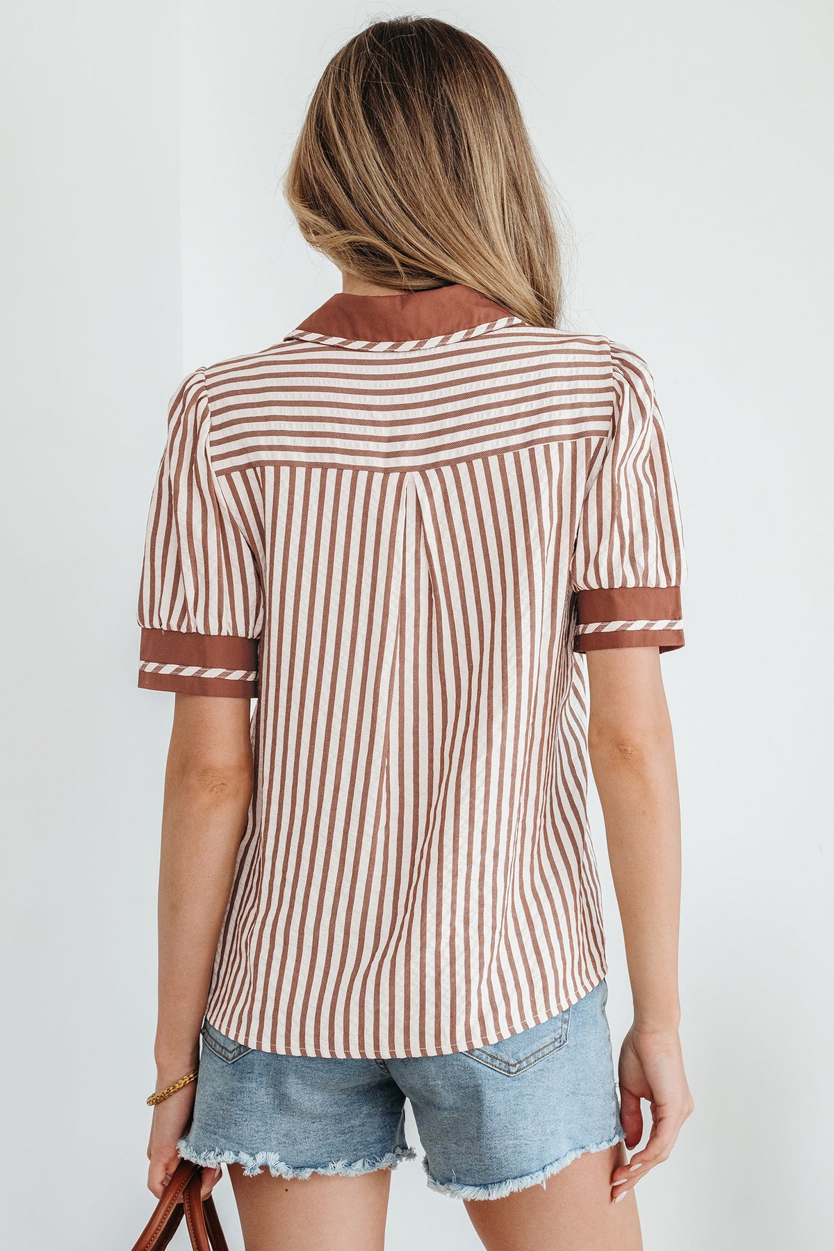 Canyon Stripe Collared Blouse