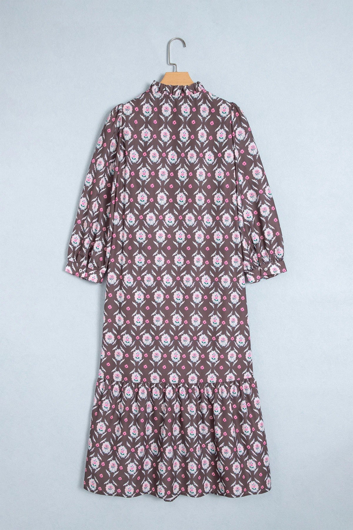 Prairie Bloom Button-Front Midi Dress