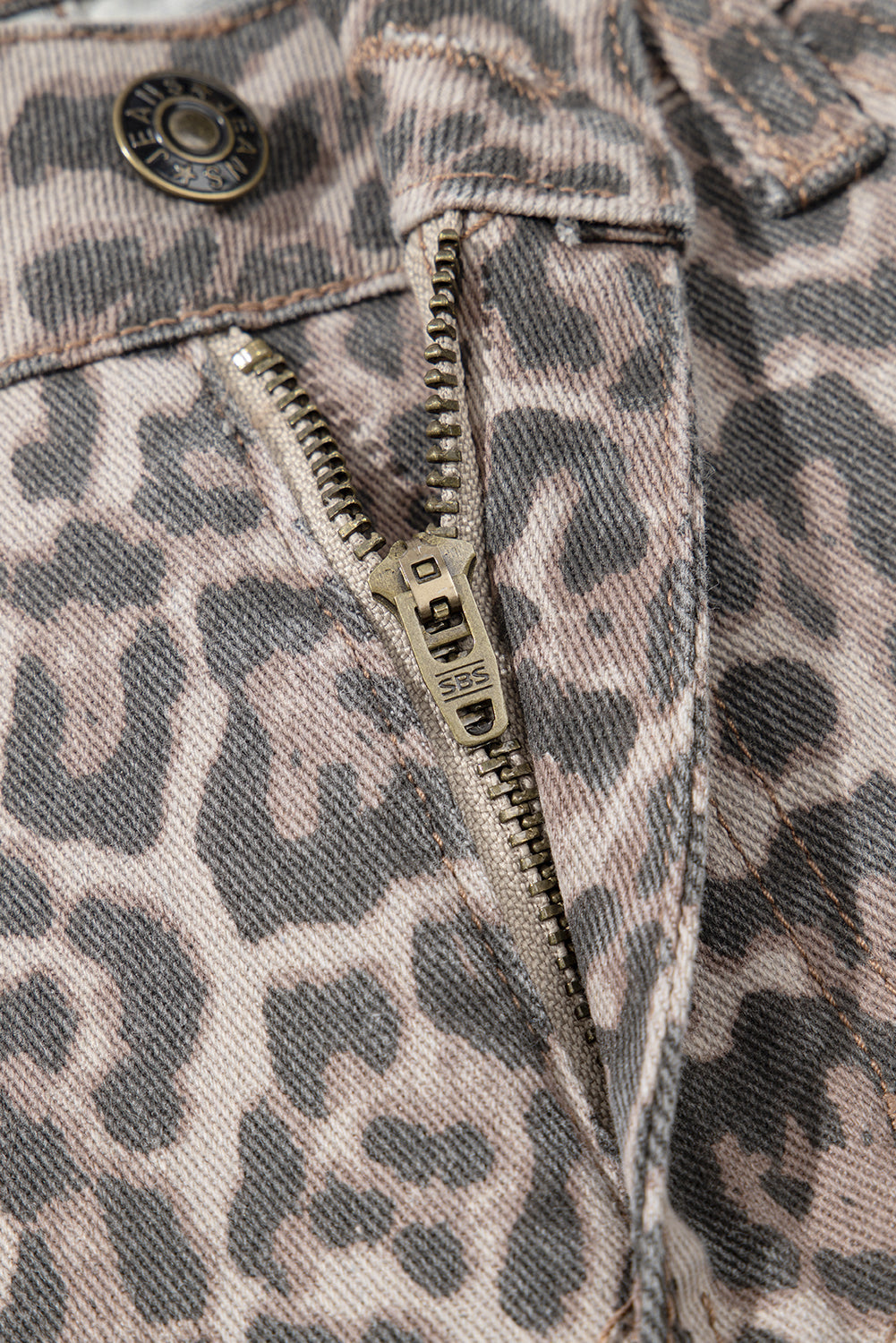 Wild Side Leopard Wide Leg Jeans