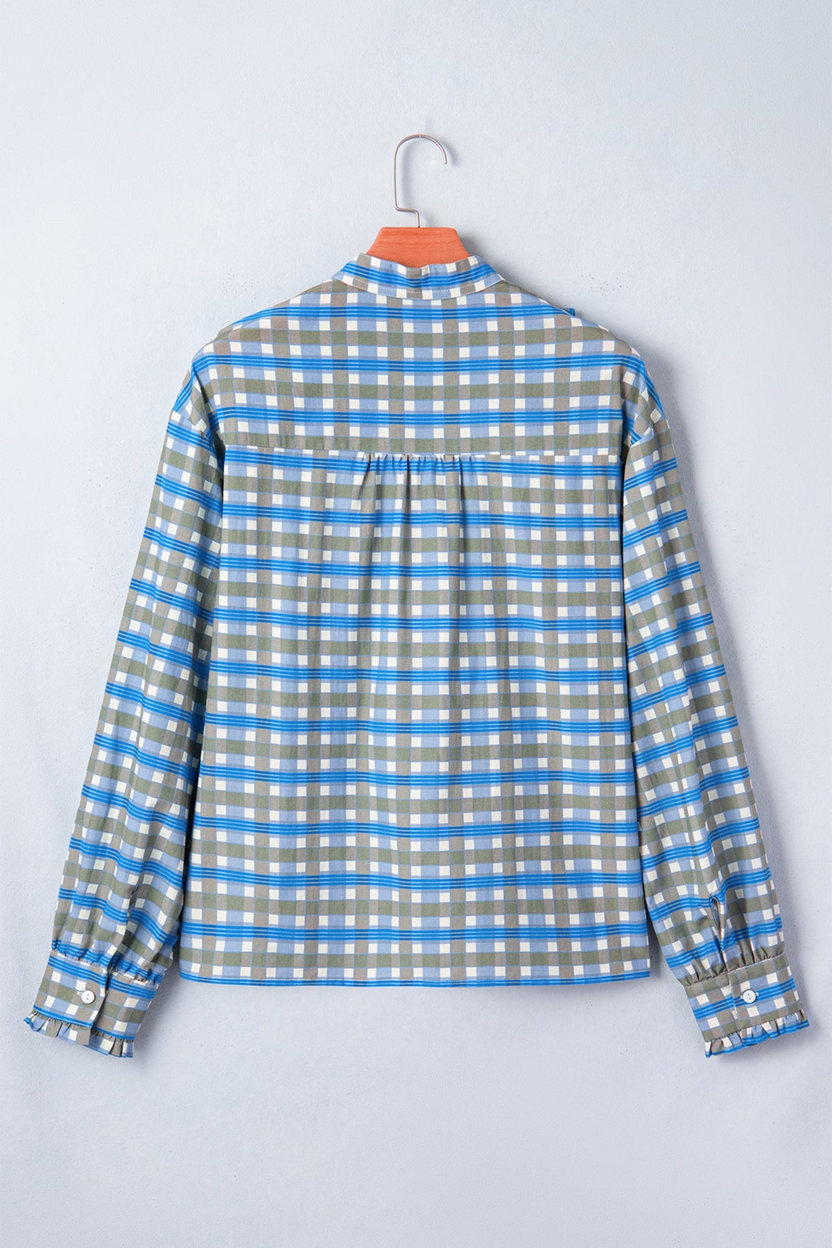 Blue Ridge Gingham Ruffle Blouse