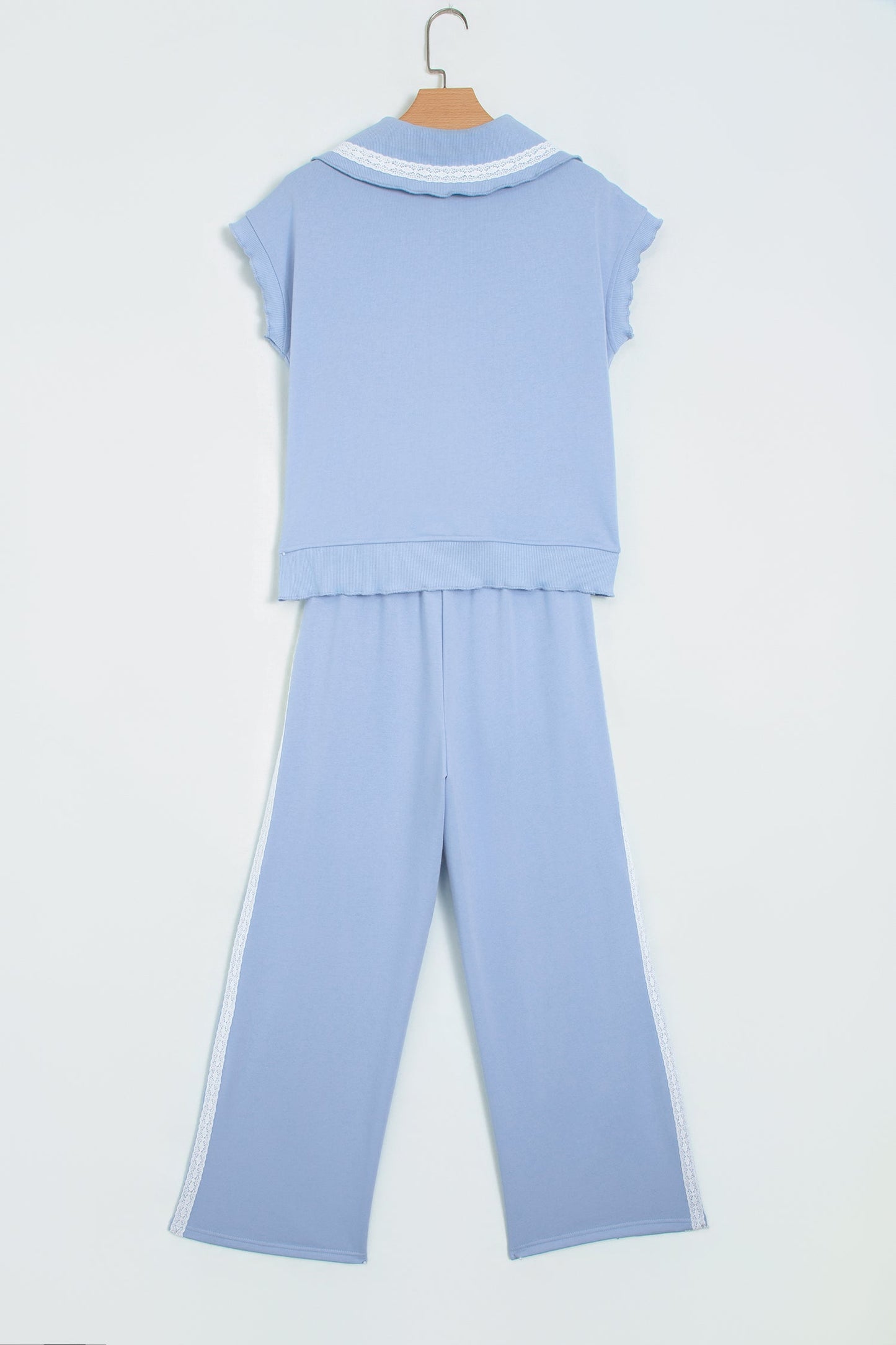 Blue Belle Lace Trim Pant Set