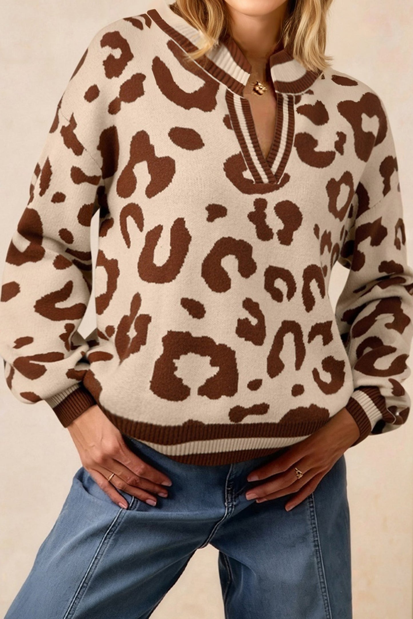 Wild at Heart Leopard Knit Sweater