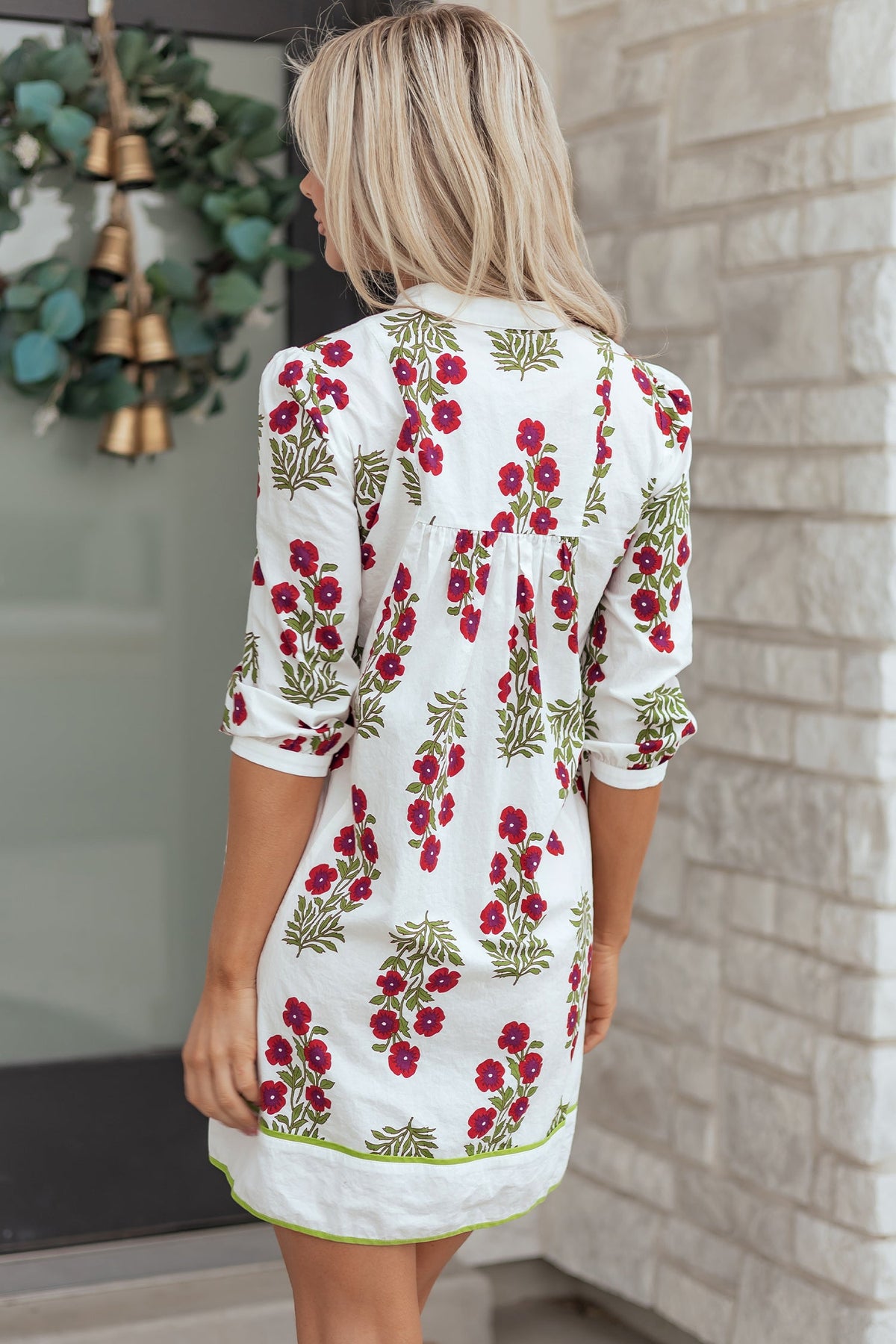 The Prairie Rose Notched Floral Dress