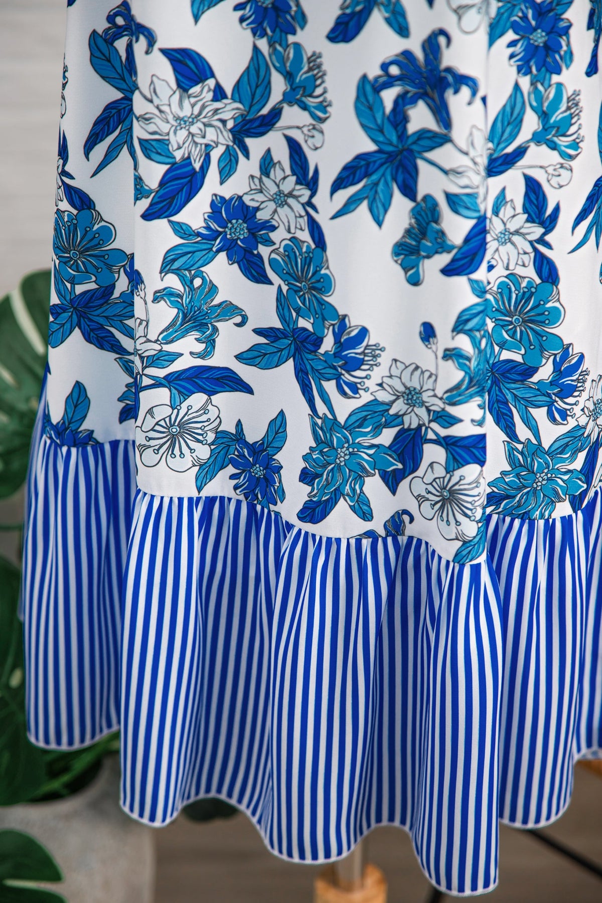 Bluebell Breeze Floral Ruffle Dress
