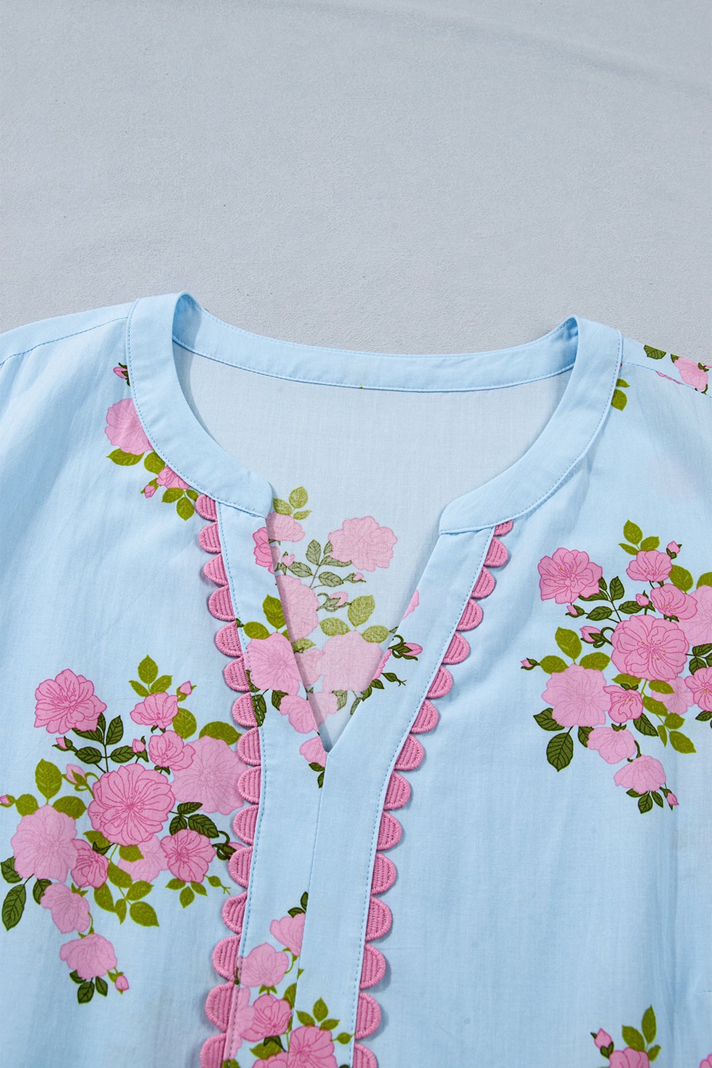 Blue Prairie Floral Maxi Dress