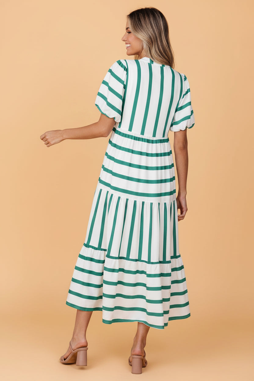 Southern Sunday Striped Midi Dress