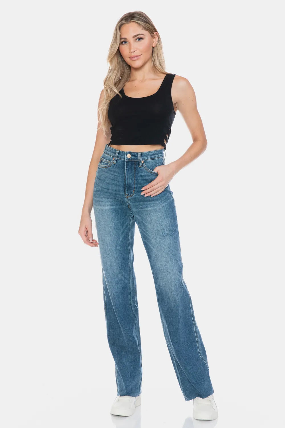 Bridle & Bone™ High-Waisted Tummy Control Straight Leg Jeans | Judy Blue